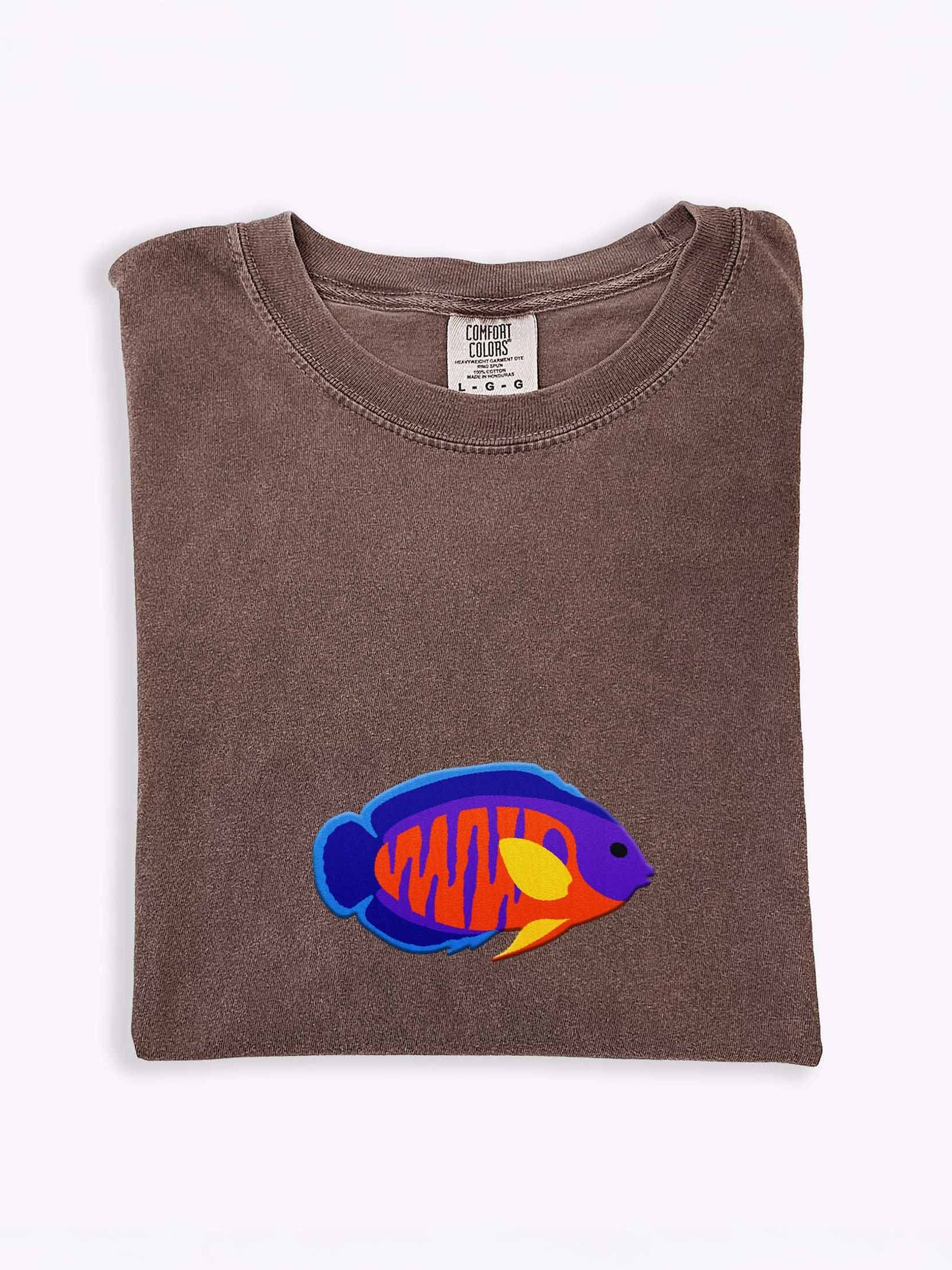 Coral Beauty Angelfish Embroidered Shirt | Centropyge bispinosa Reef Fish Tee | Saltwater Aquarium Apparel product image (1)
