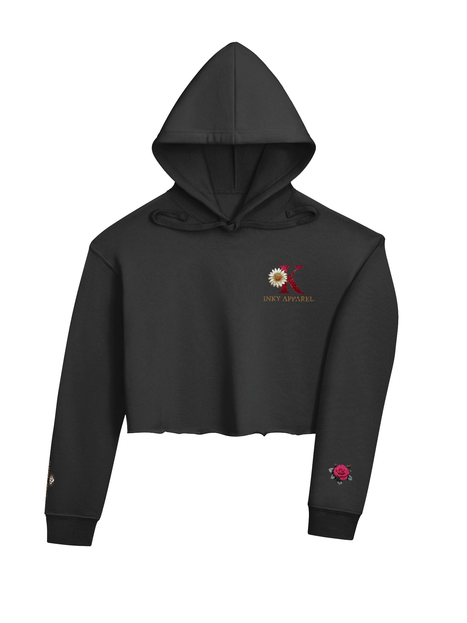 Inky Signature Rose Crop Hoodie product image (4)