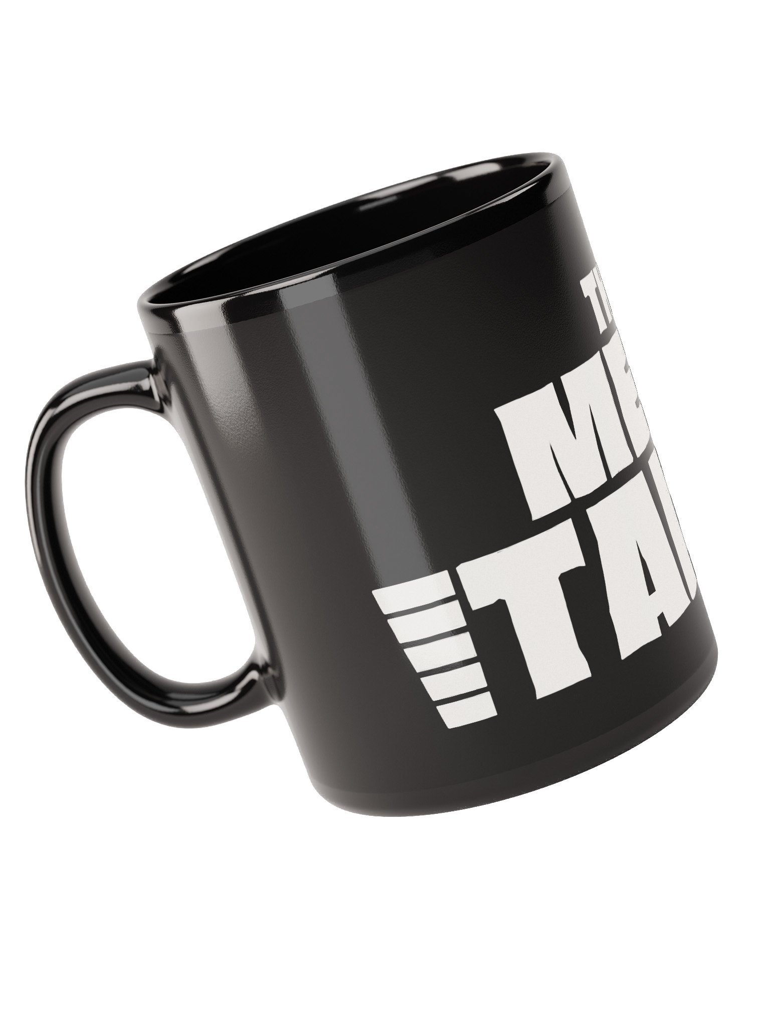 Black Mug with White TMT Banner product image (5)
