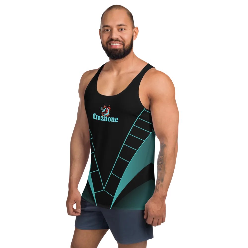 LM2Kone cyan - Customizable Tank Top - 5% elastane product image (8)