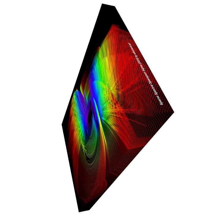 Sparse Spectral Spaceport Sigma - Diffraction Curves Physics Art Canvas Print product image (2)