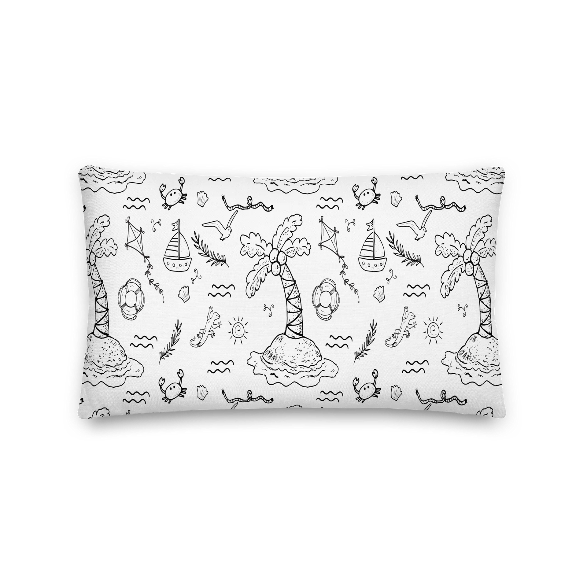 Island Sketch Decorative Premium Pillow product image (1)