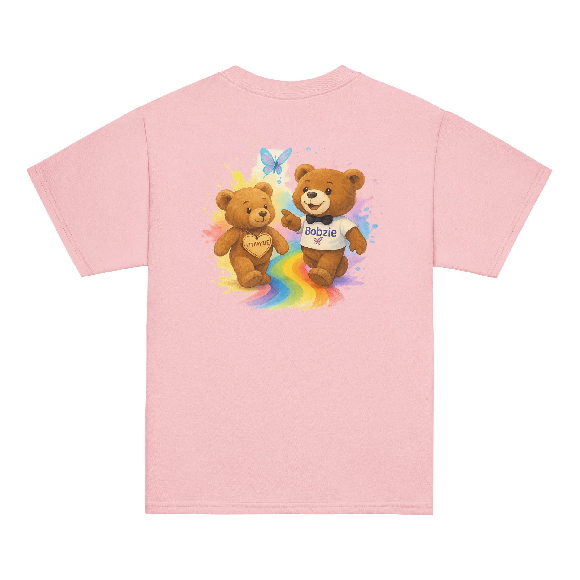 Fayzie & Bobzie – Follow Your Rainbow Pink Kids T-Shirt by FayzieBobs product image (5)