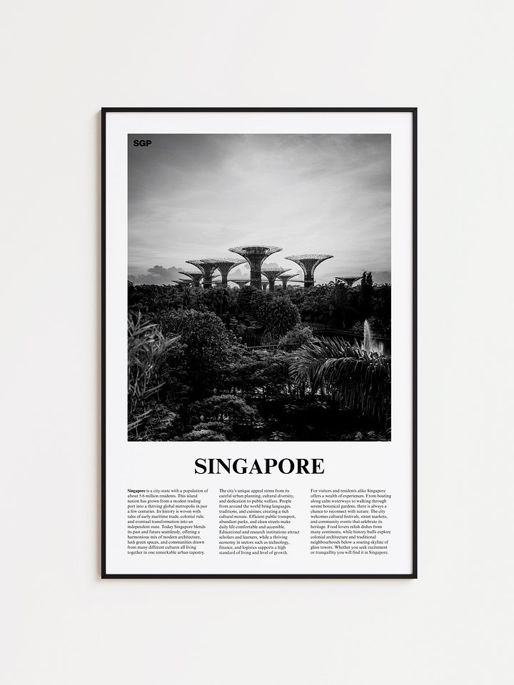 Singapore 03 Newspaper Poster | Framed product image (1)