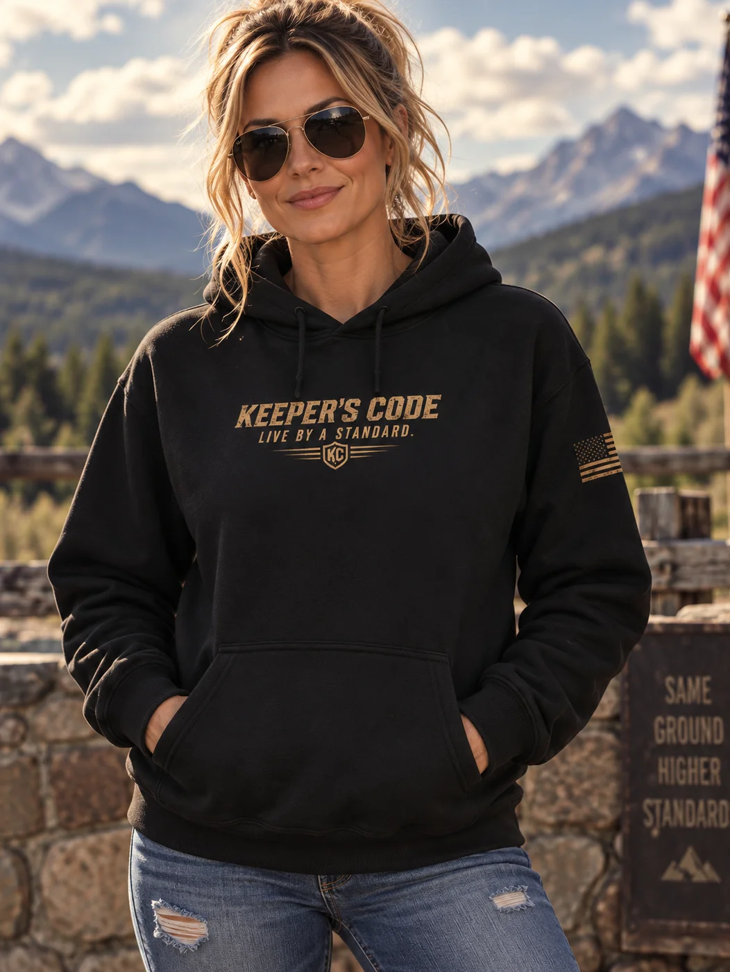 Keeper’s Code™ Women’s CODE 01 Integrity Eagle Hoodie product image (1)