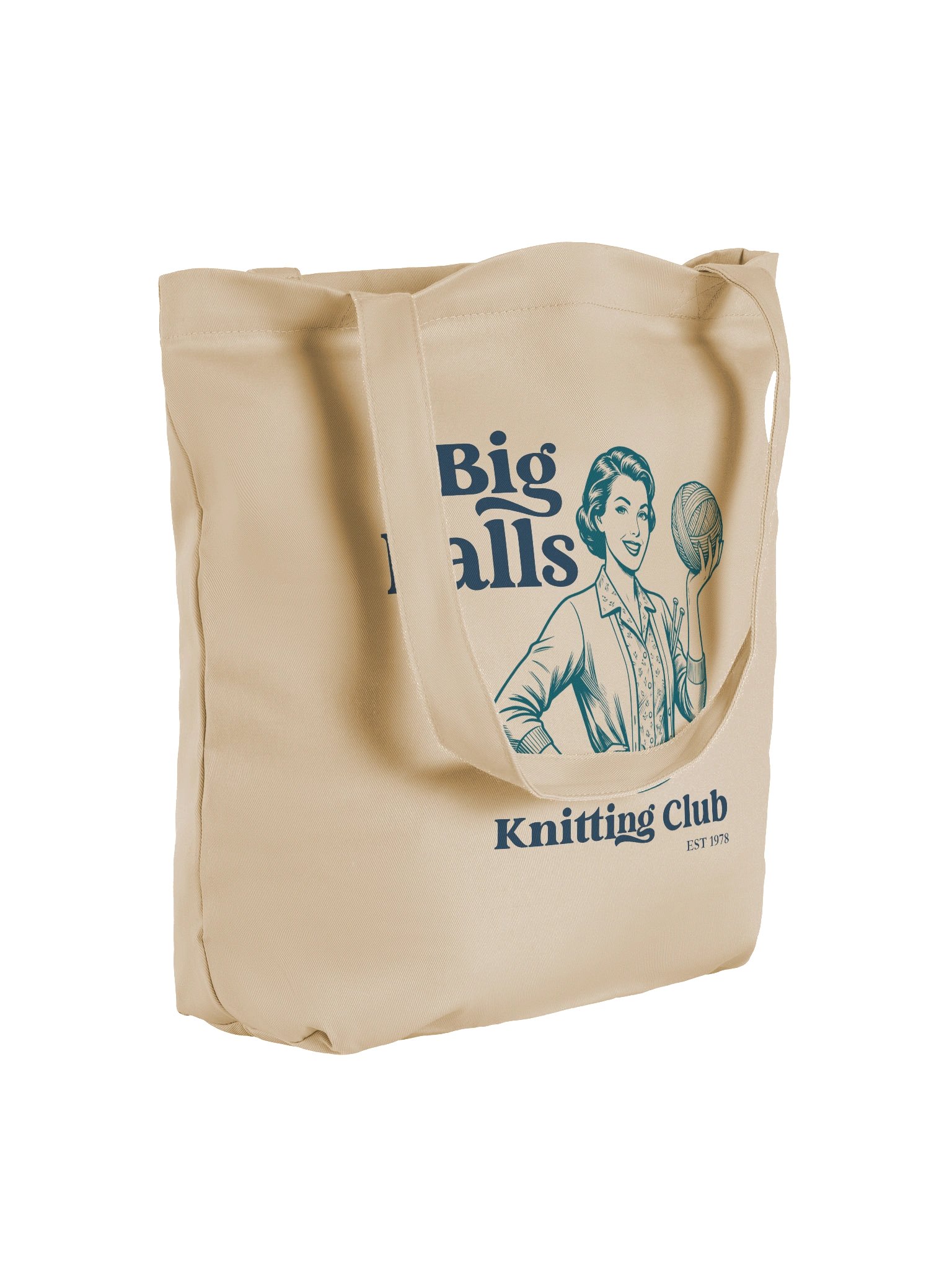 Big Balls Knitting Club Retro Tote Bag product image (4)