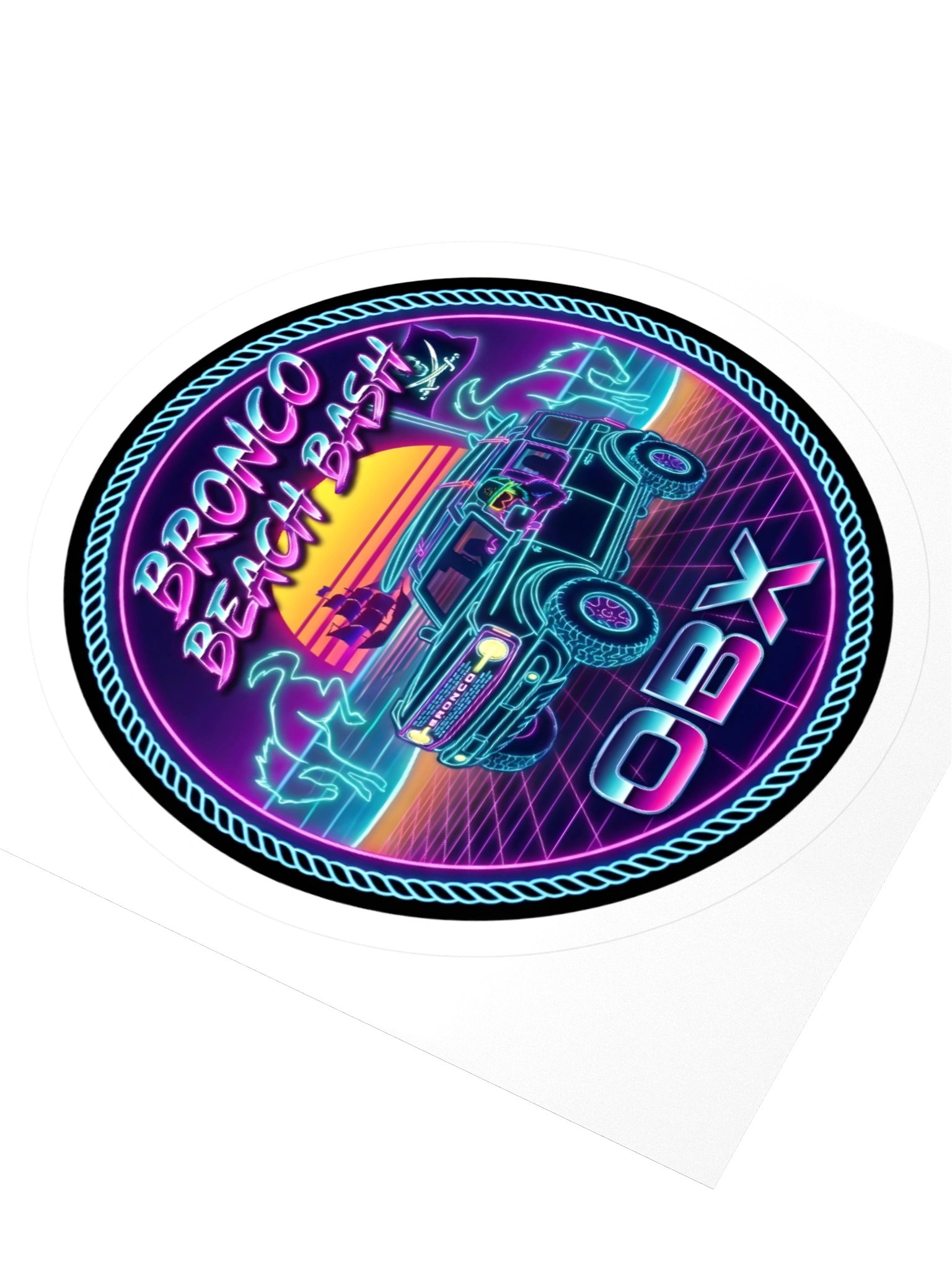 2026 Bronco Beach Bash OBX / Destination Bigfoot Bronco Collab Kiss Cut Sticker (Multiple Sizes Available) product image (8)