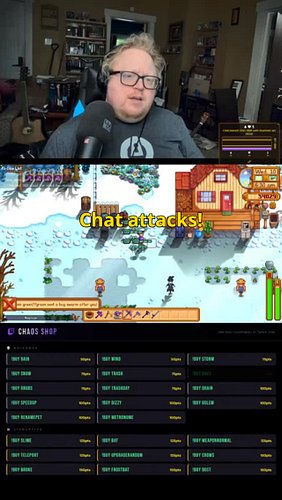 Chat just bought a monster swarm on my farm and I hate it 💀 #stardewvalley #funnygaming #twitchclips #chaos #streamladder