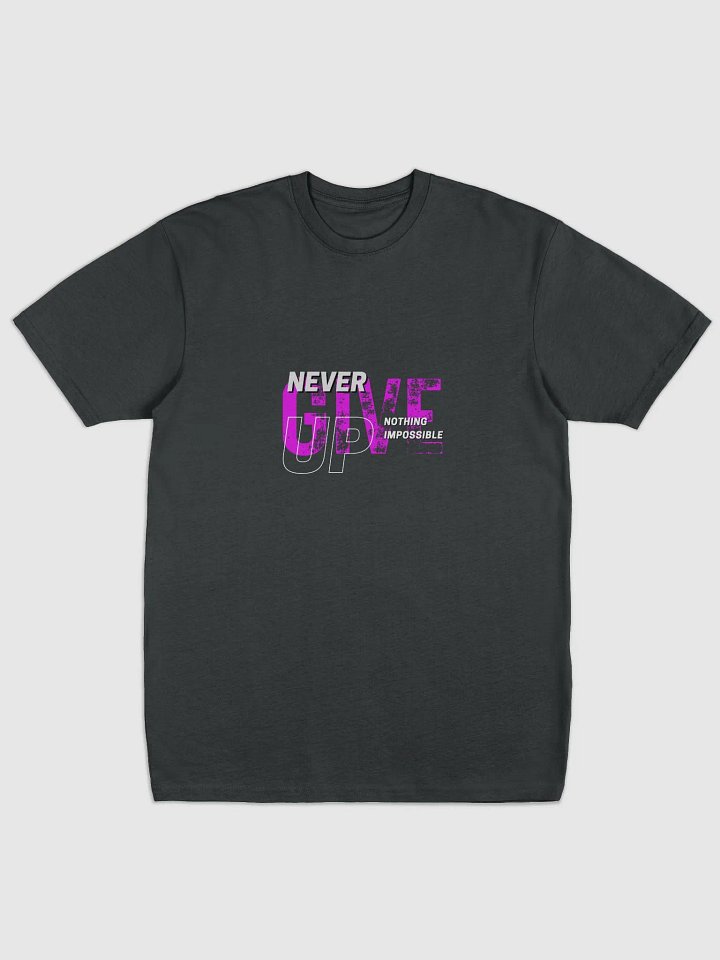Never Give Up Distressed Motivational Tee product image (1)