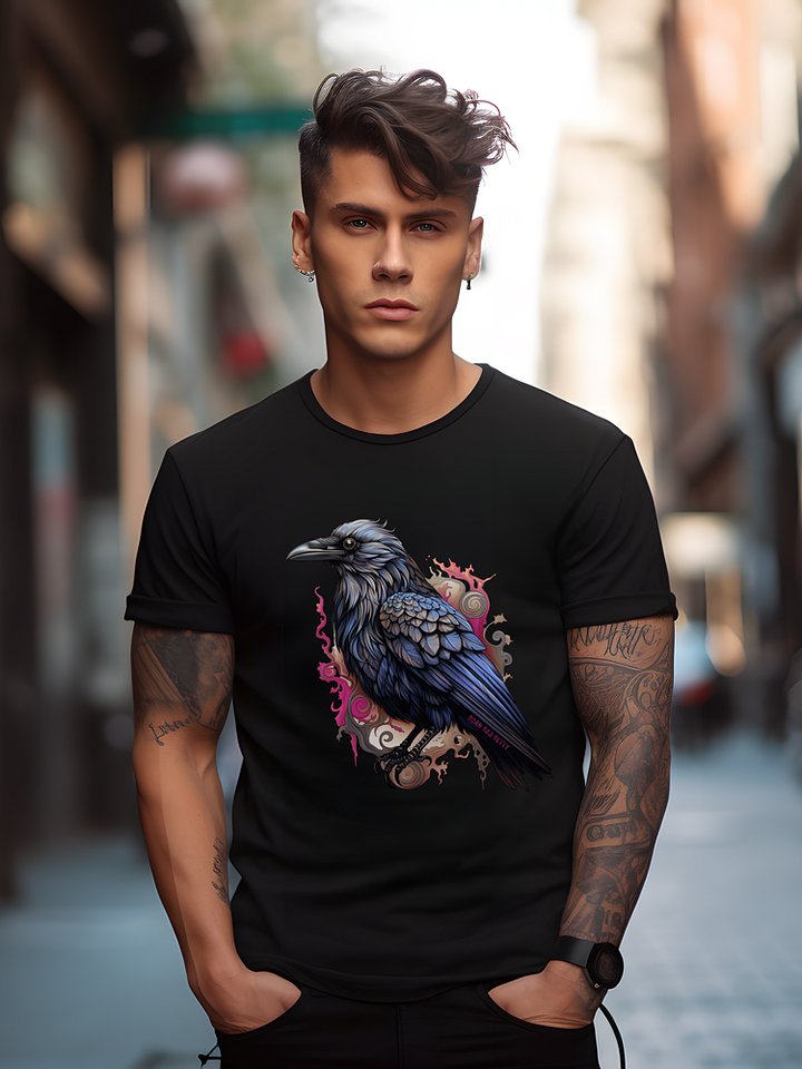 Raven Gothic Swirls T-Shirt product image (1)