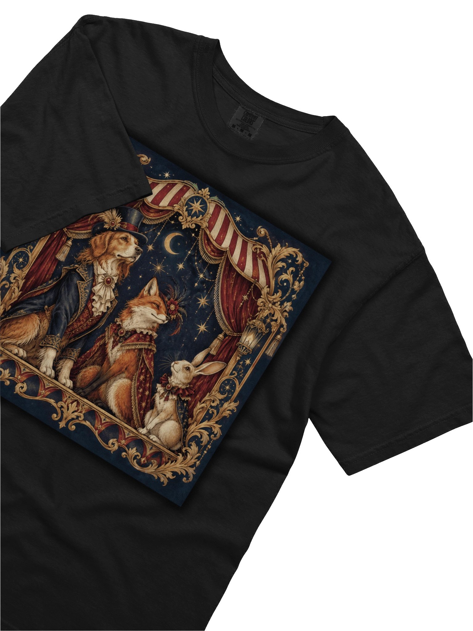 Vintage Woodland Animal T-Shirt – Victorian Dog, Fox & Rabbit Art Graphic Tee product image (11)