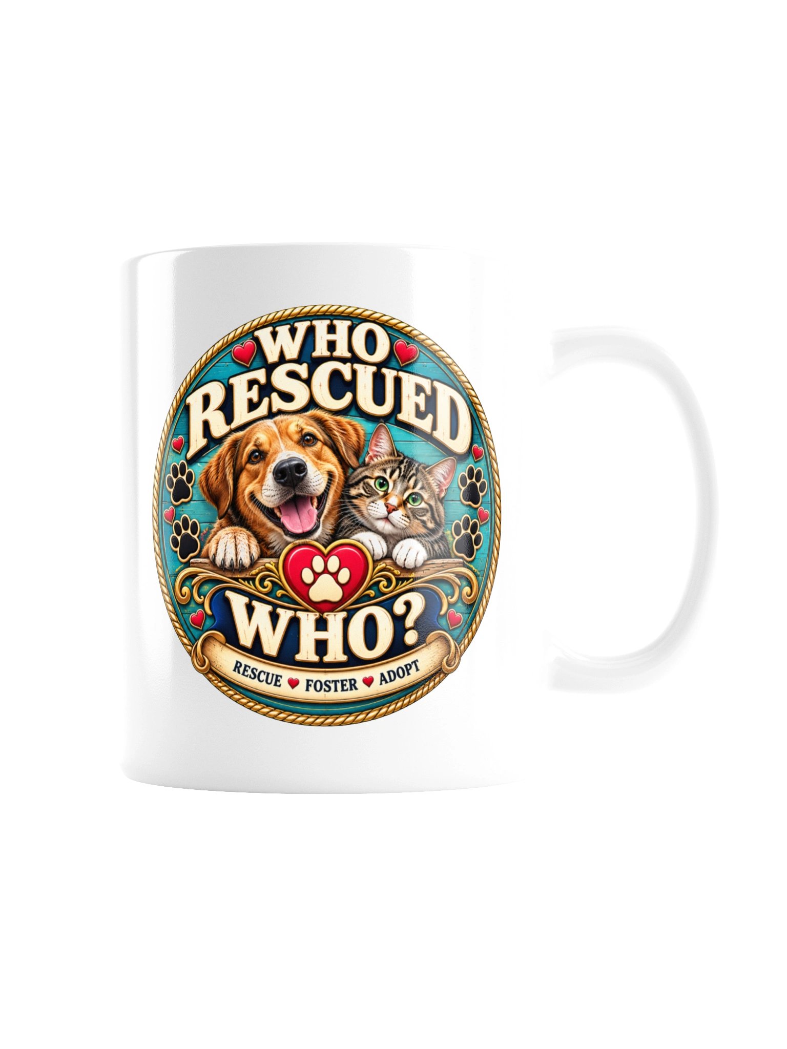 Who Rescued Who? Rescue Love Mug product image (2)