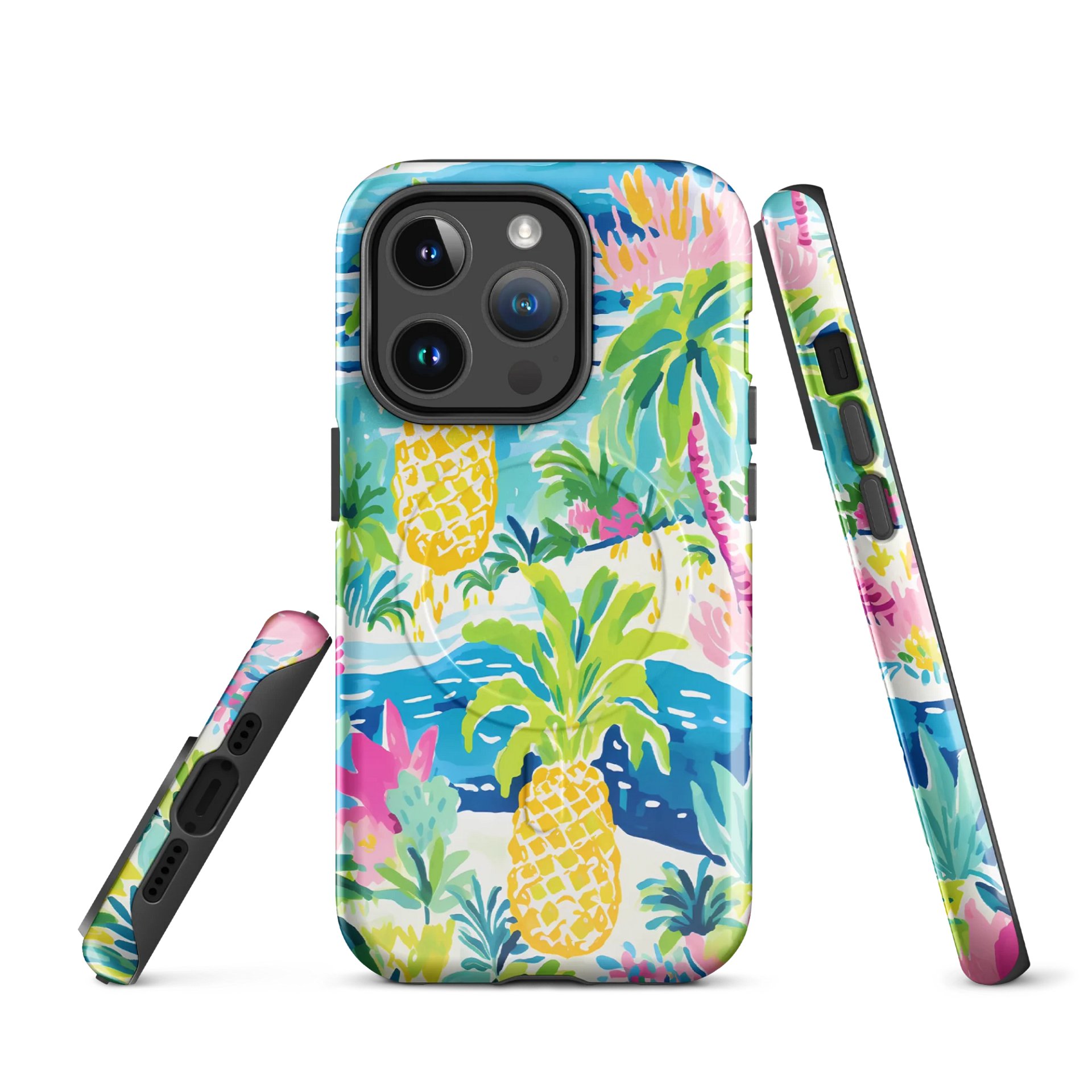 Tropical Pineapple MagSafe® iPhone Case | Dual-Layer Protective Cover product image (1)