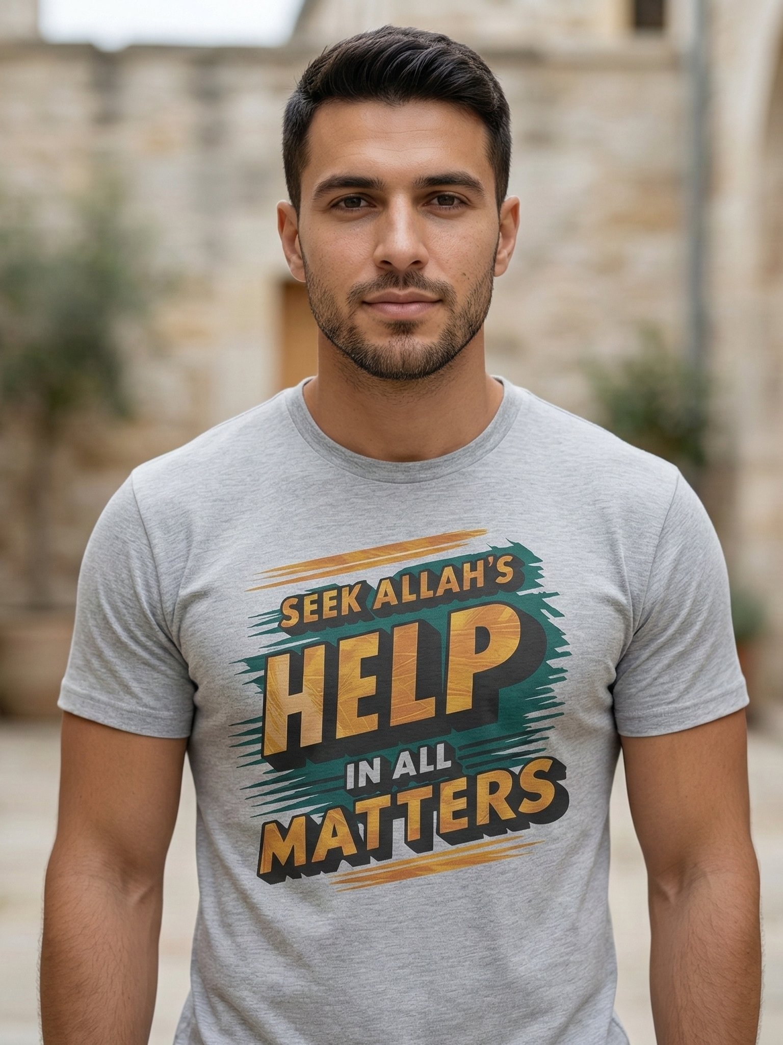 Seek Allah's Help T-Shirt | Vintage Muslim Streetwear product image (1)