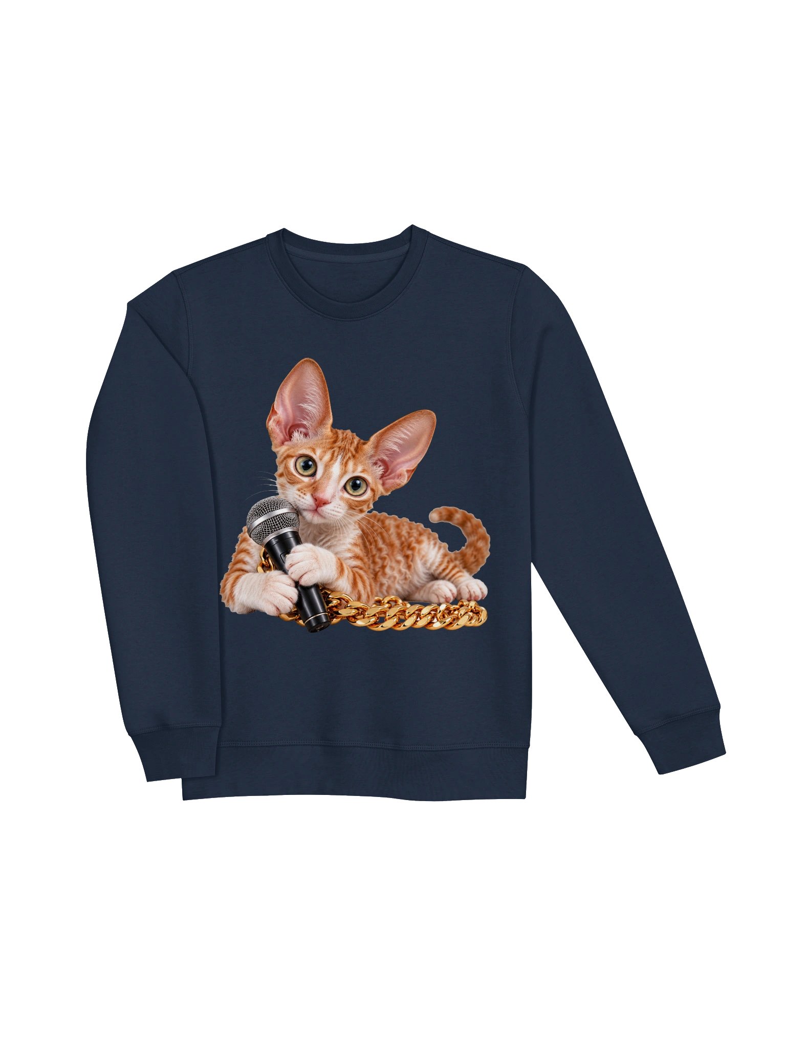 Hip Hop Cornish Rex Kitten – Organic Unisex Sweatshirt product image (11)