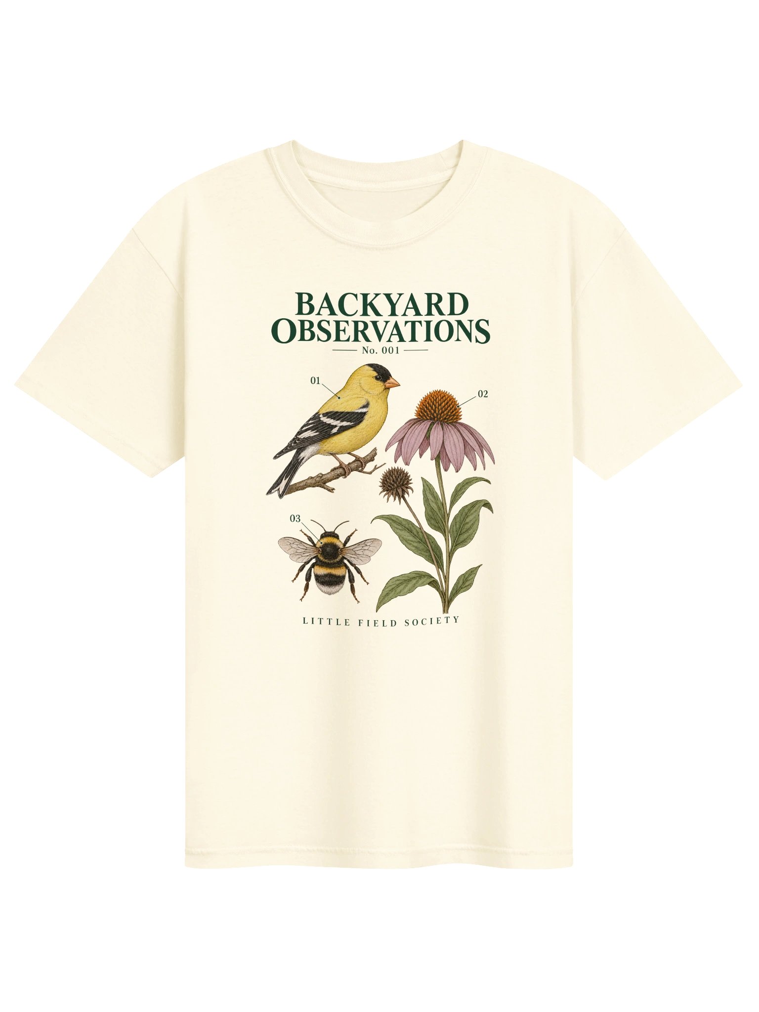 Backyard Observations No. 001 — Naturalist T-Shirt product image (1)
