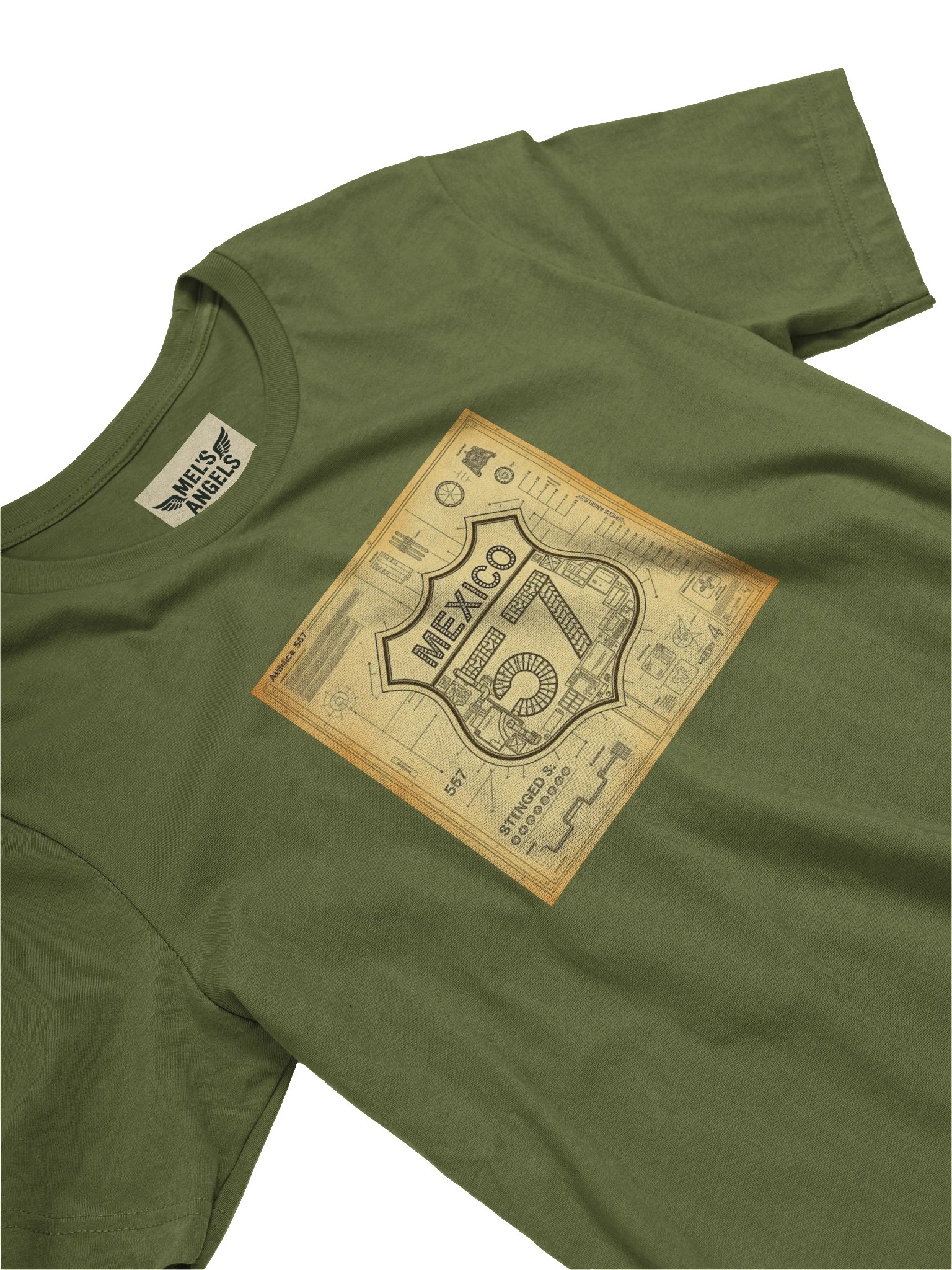 Ruta 57 — Mexico 57 Road Shield T-Shirt product image (3)