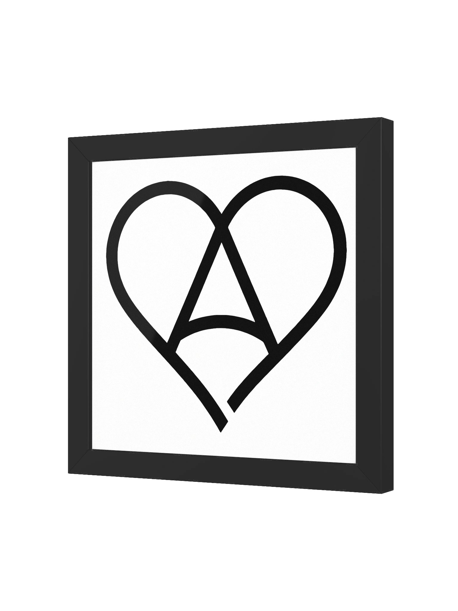 BOUKK Signature Black Heart Premium Framed Matte Poster product image (6)