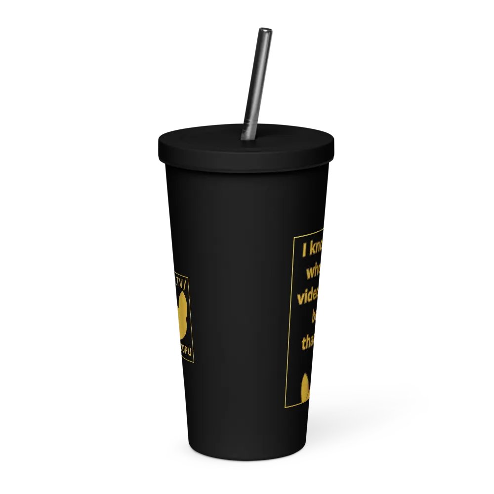 Doopsters - I know a Dog Gamer - 20 Ounce Insulated Tumbler with Straw product image (4)
