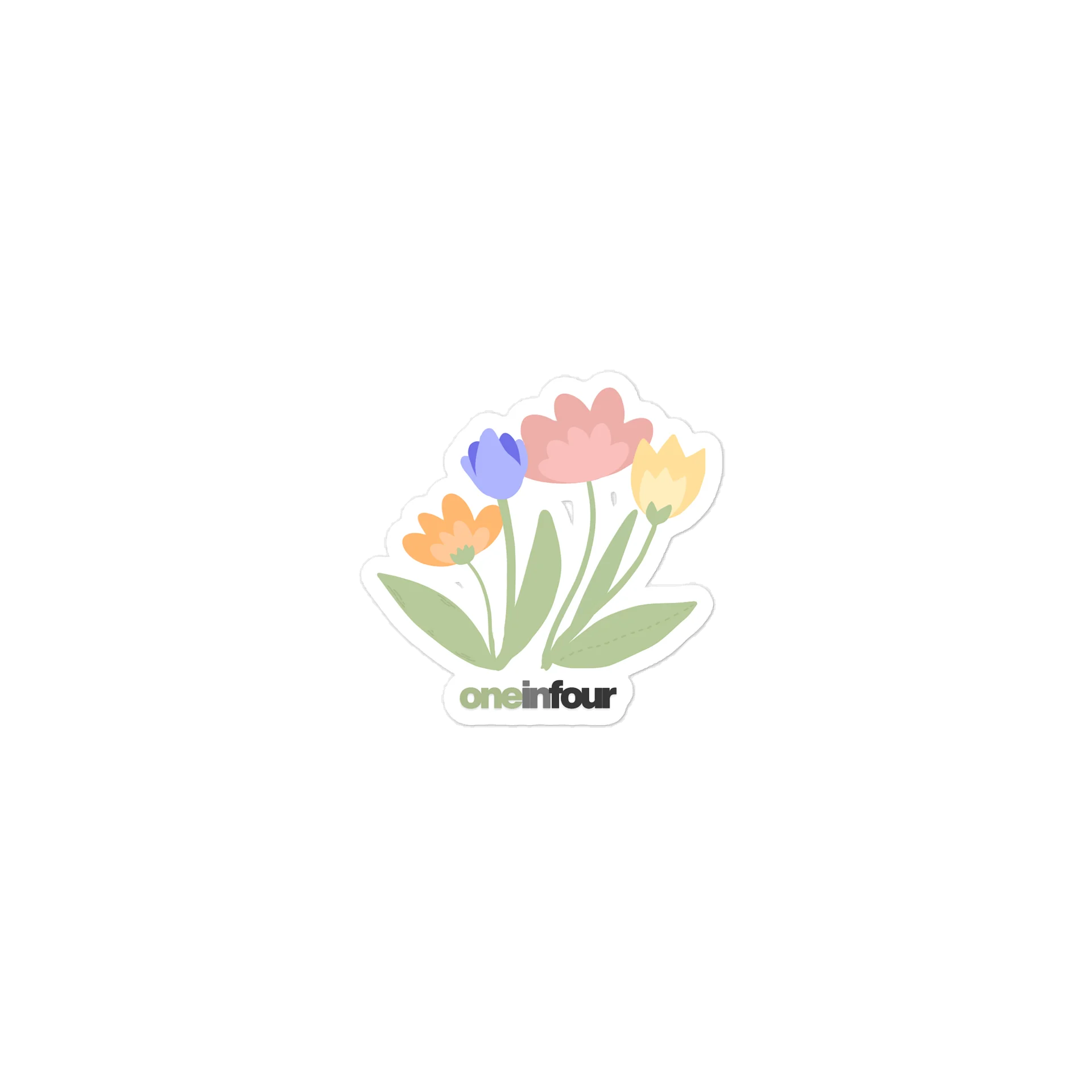 '1 in 4' Floral Sticker product image (1)