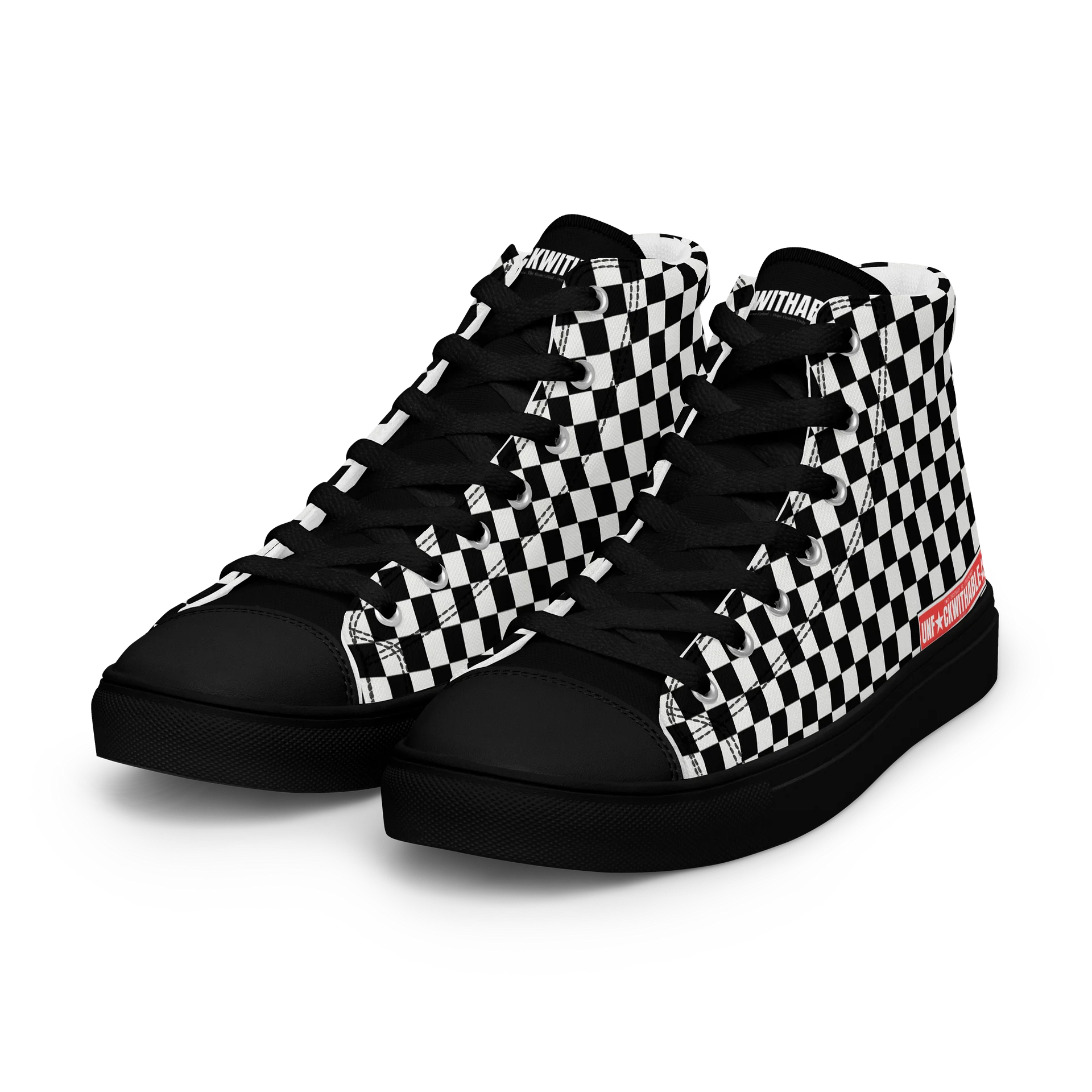 UNF★CKWITHABLE-ISH™ Women's Street Style Canvas High-Tops Checkered product image (3)