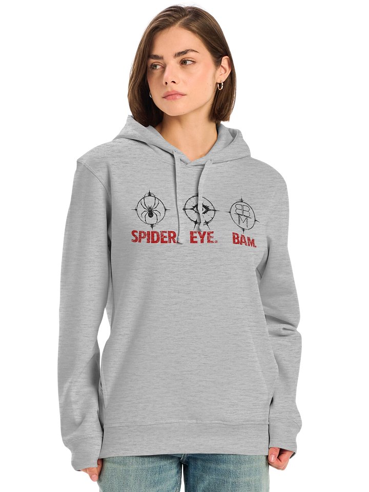 "SPIDER. EYE. BAM." Unisex Hoodie (Side Pockets) product image (2)