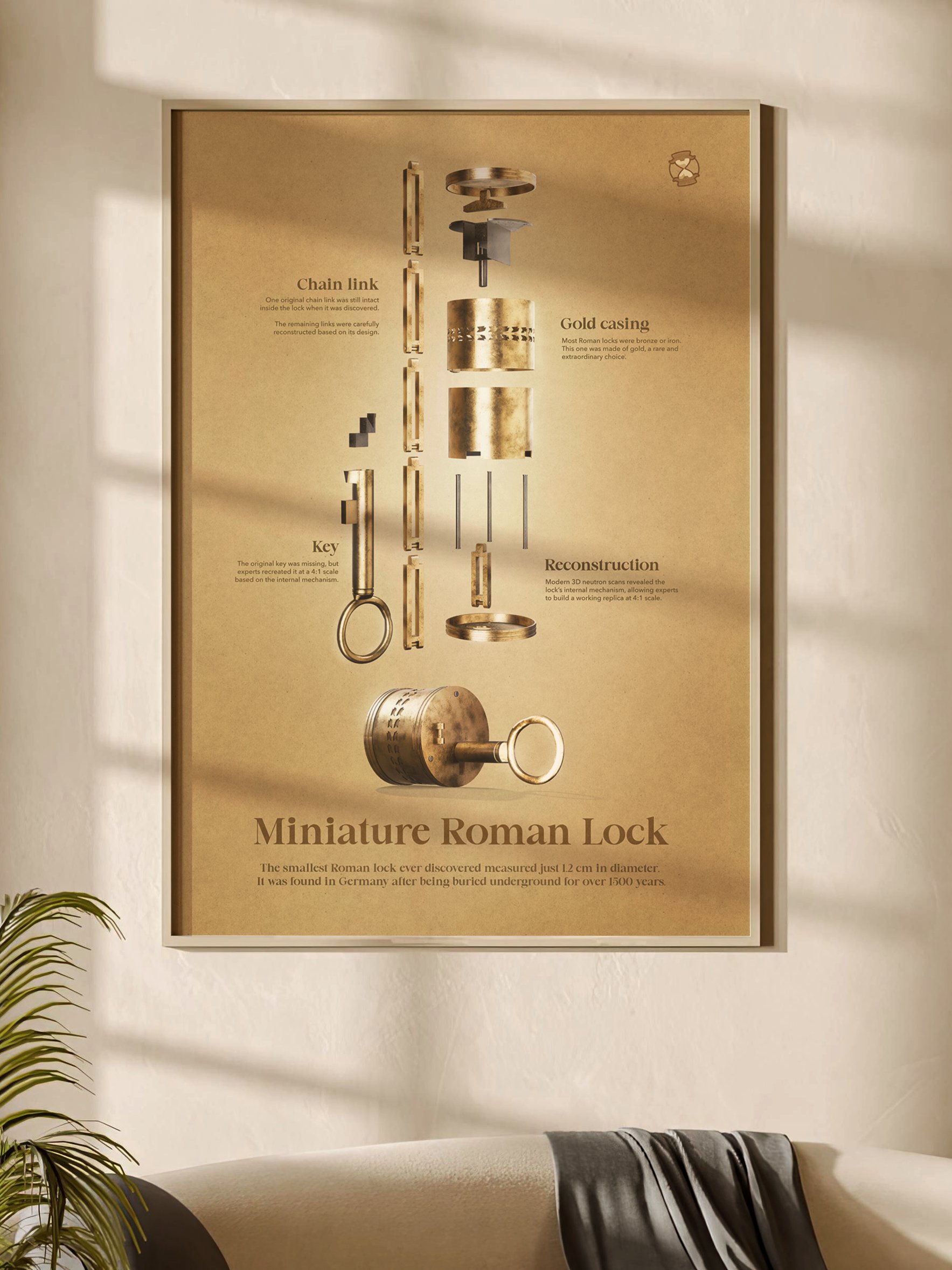 Miniature Roman Lock (Framed Poster) product image (1)