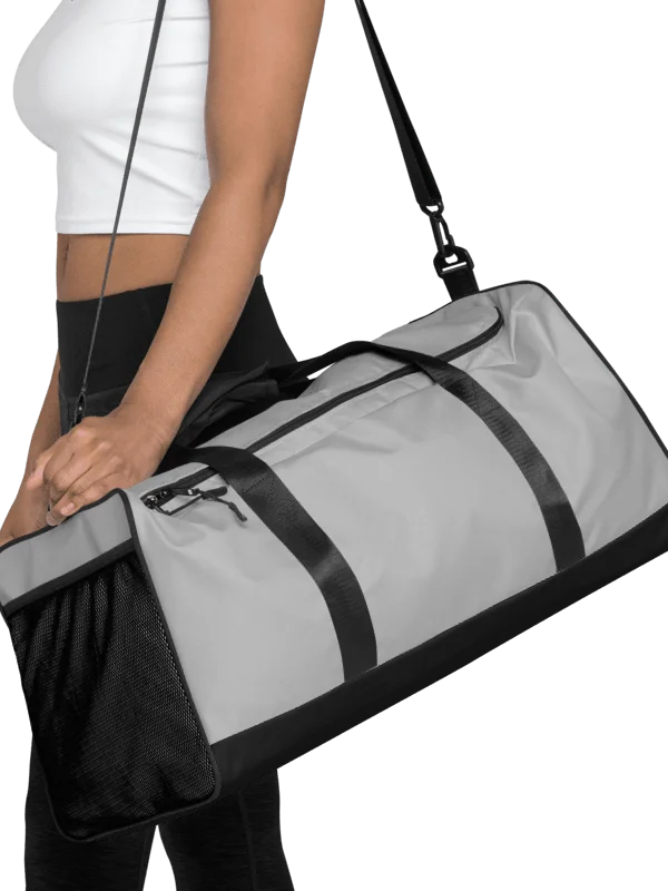 Minimal Gray All-Over Print Duffle Bag product image (1)