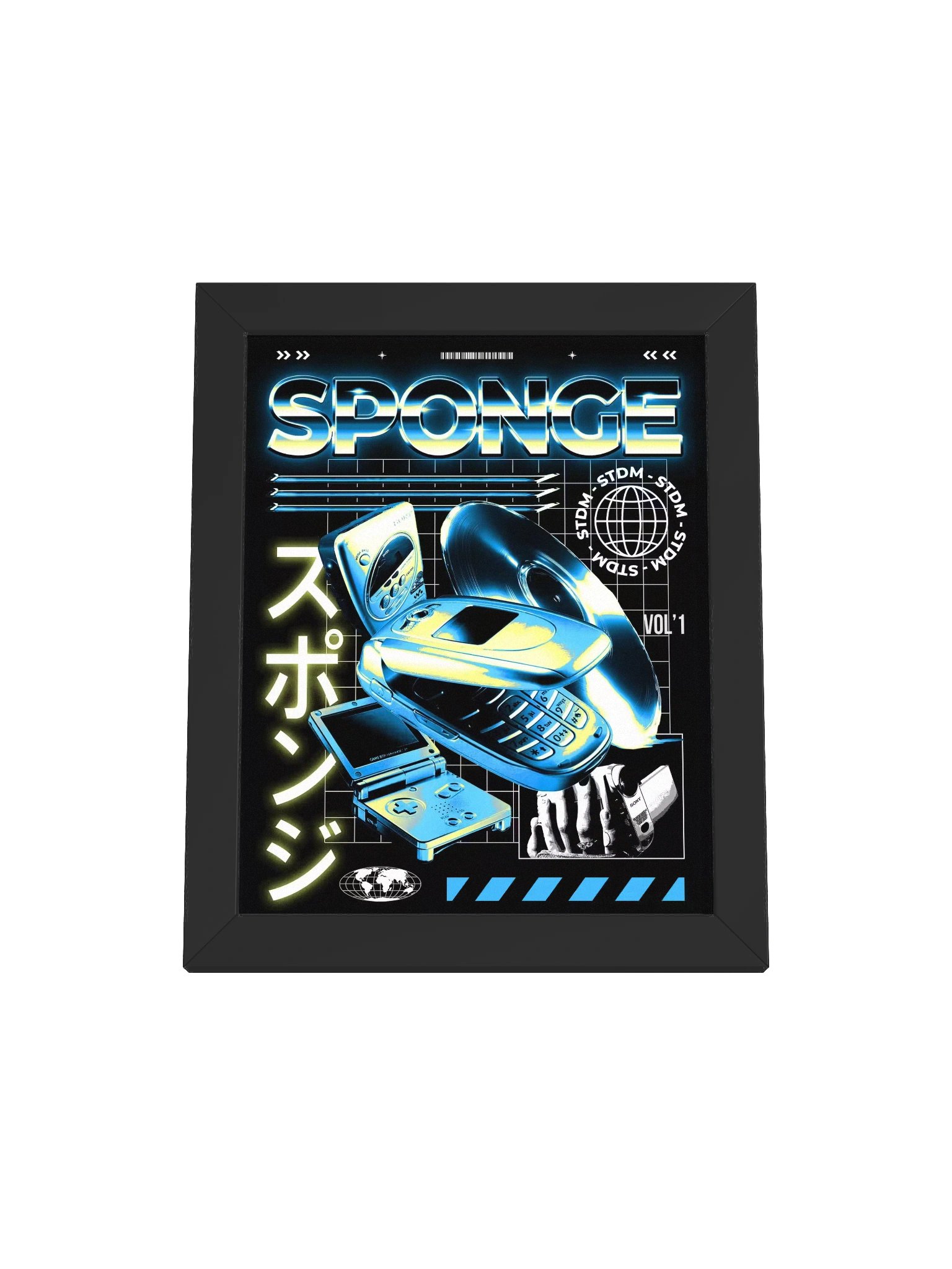Vibrant Ayous Wood Framed SDTM Retro-Tech Vibes Poster product image (2)