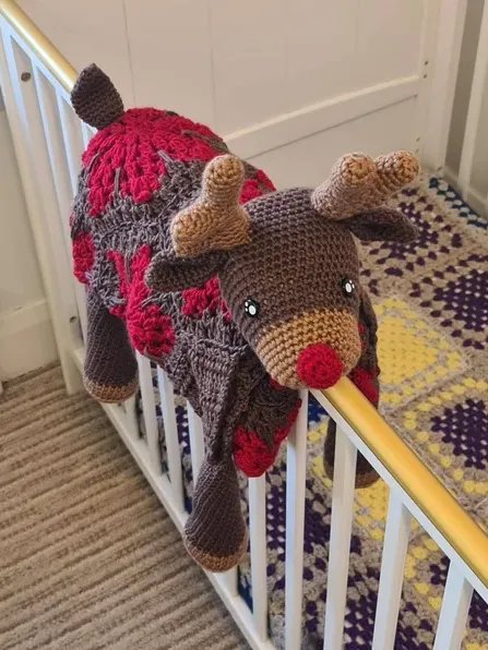 Reindeer Baby Blanket Crochet Pattern - 3in1 Toy & Playmat PDF Pattern - Crafting Happiness product image (2)
