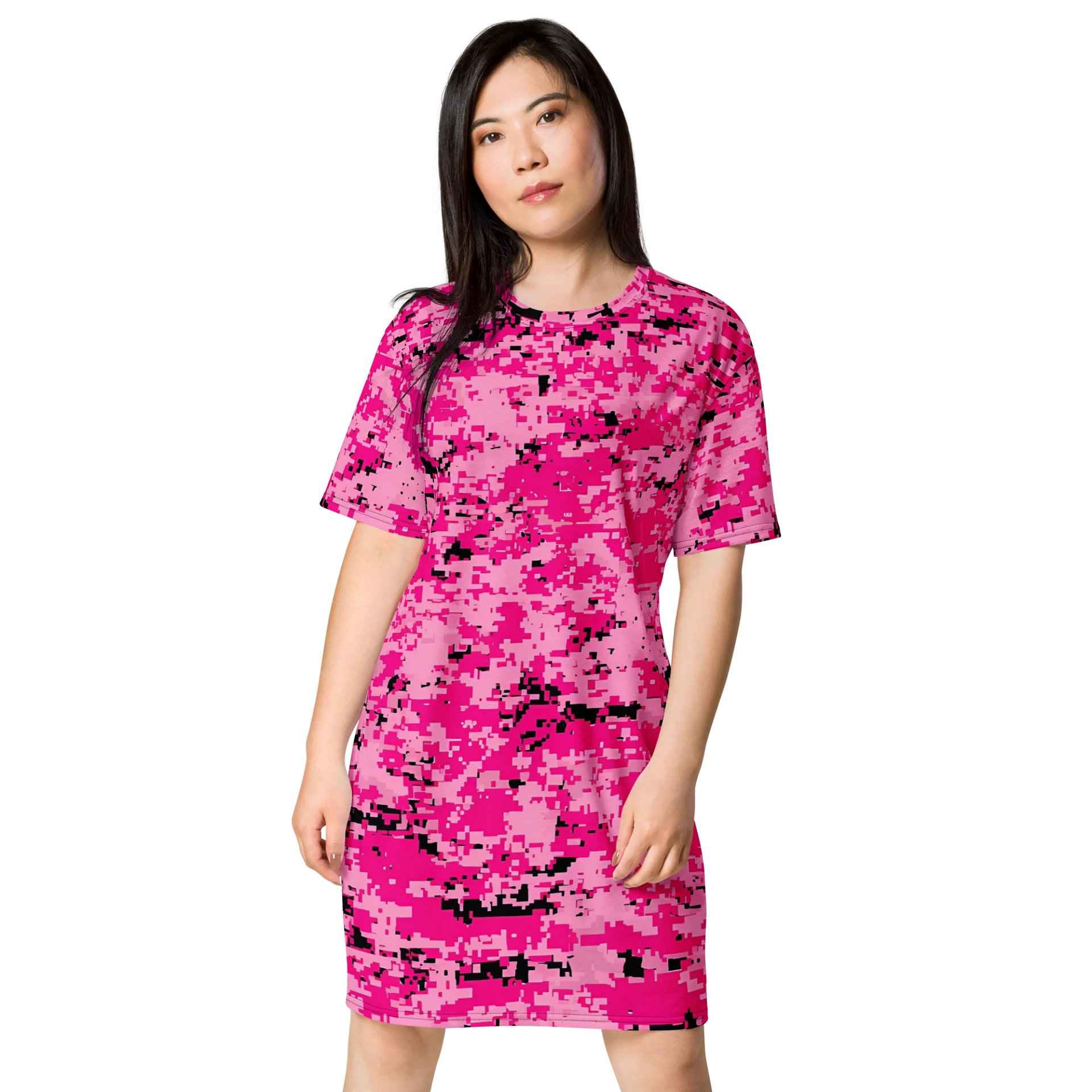 Street Chic Oversized Pink T-Shirt Dress product image (1)