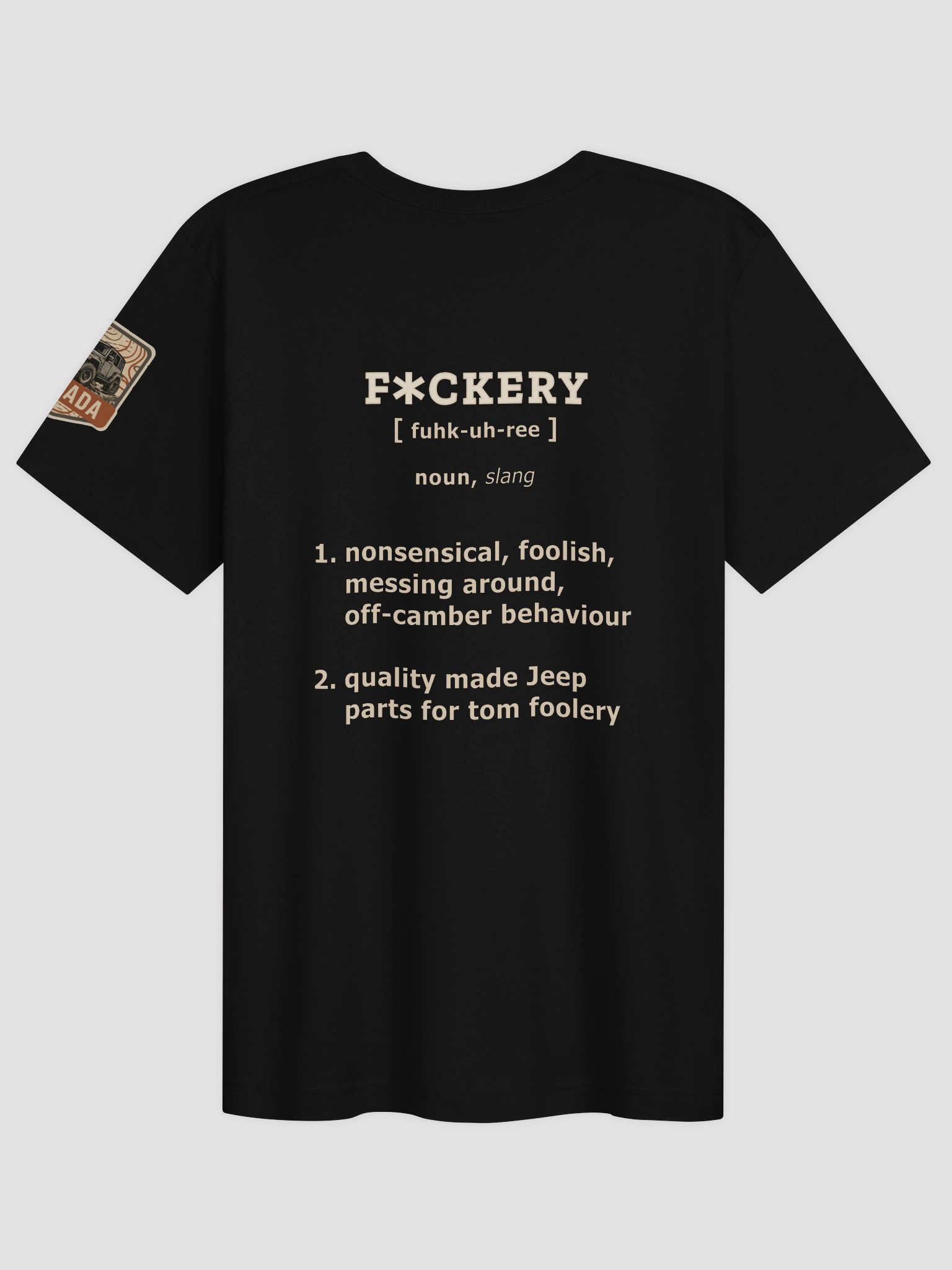 Unisex t-shirt with Fuckery Retro Logo and unauthorized definition (Dark colours) product image (2)