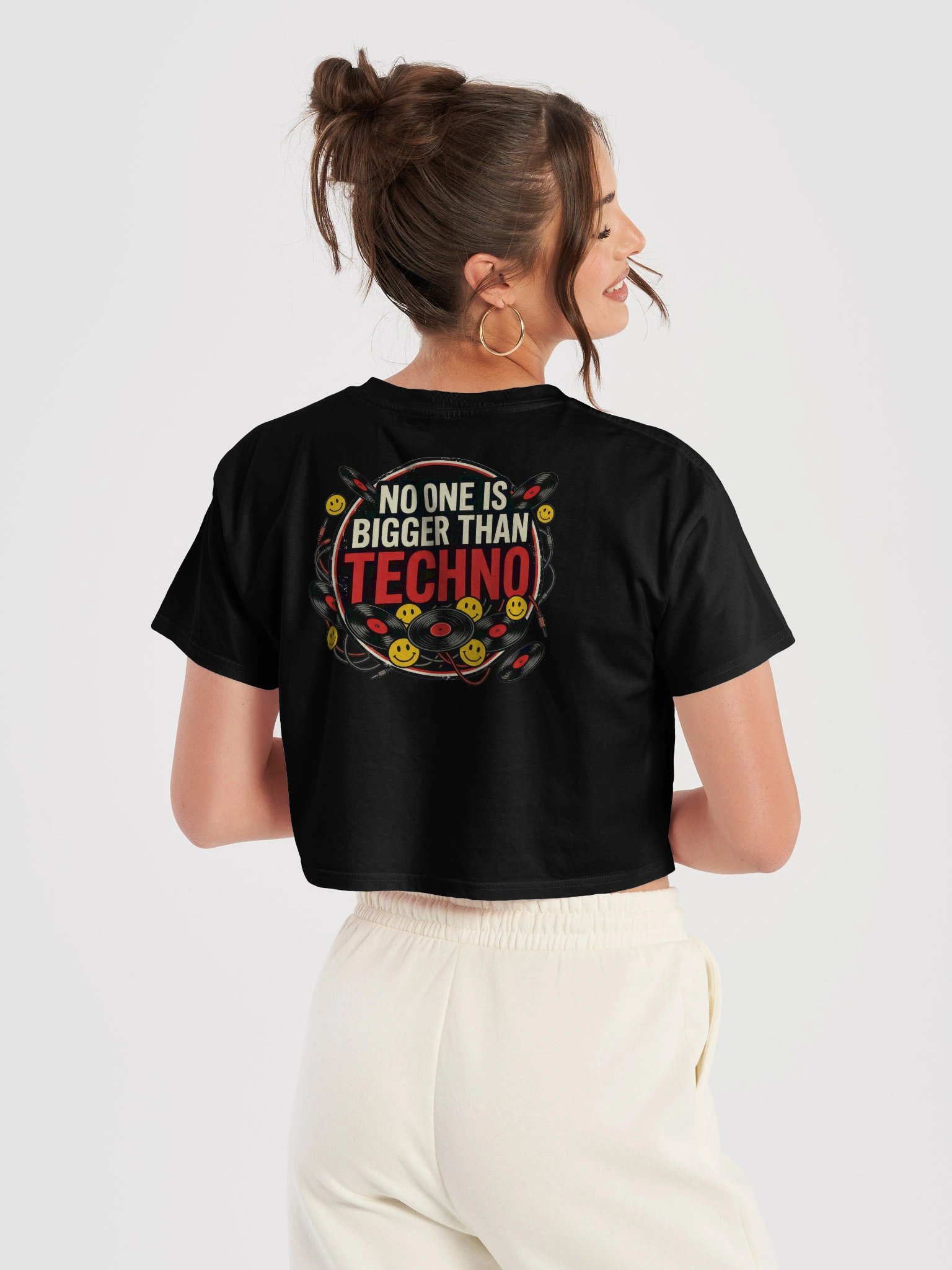 No One Is Bigger Than Techno Women's Premium Crop Top product image (51)