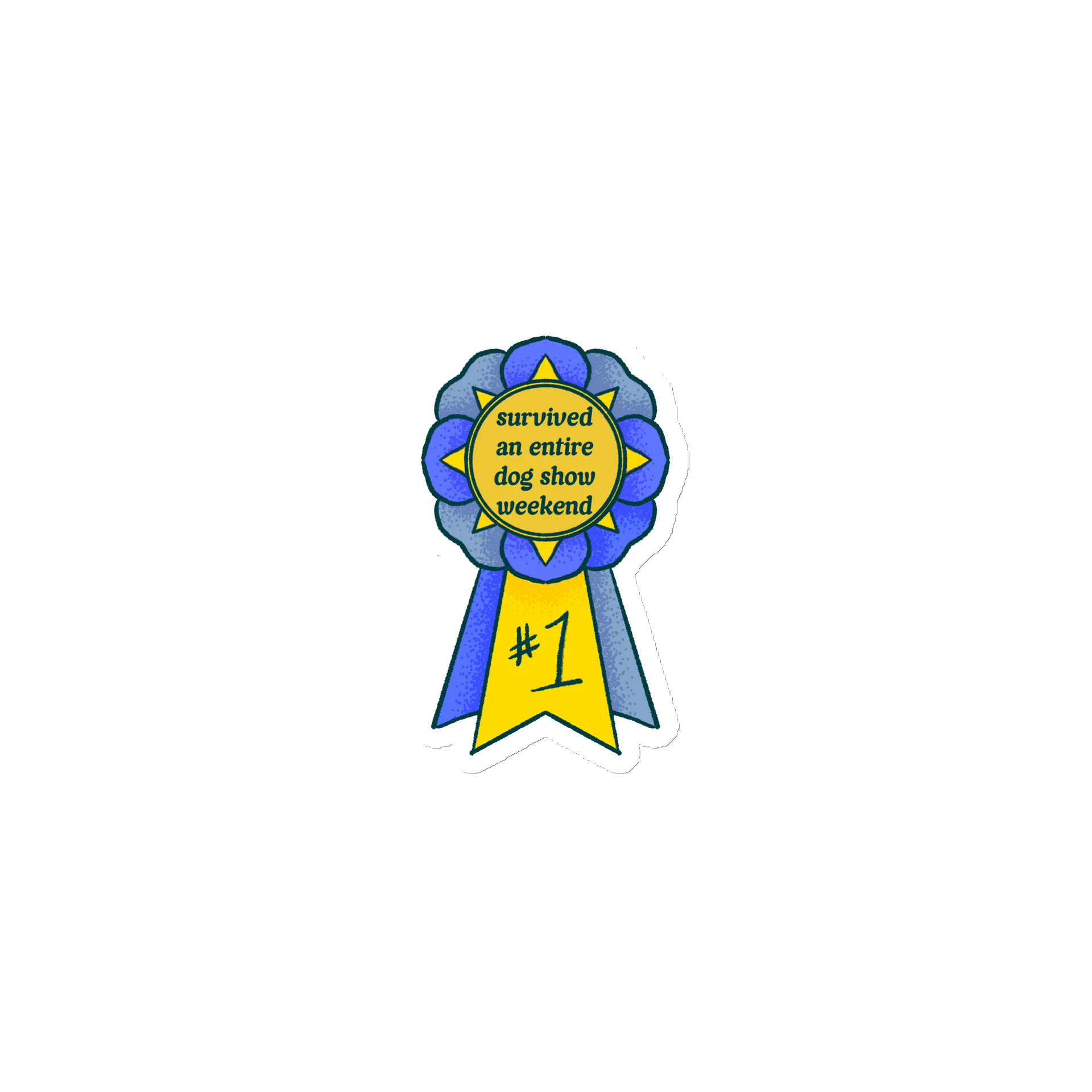 Rosette Series: Surived The Weekend Magnet product image (1)
