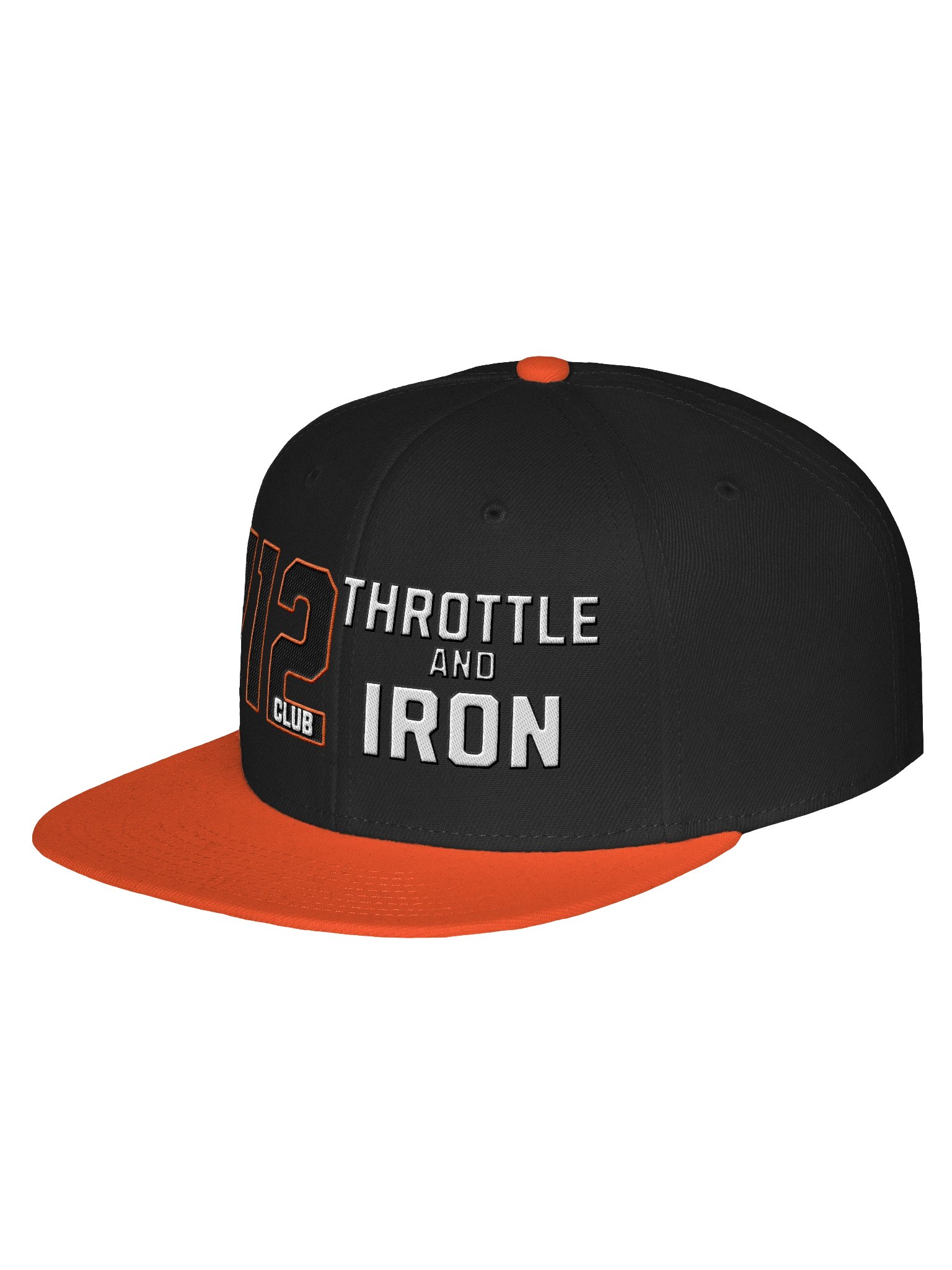 112 Club Throttle & Iron Snapback Hat — Orange Outline Edition product image (12)
