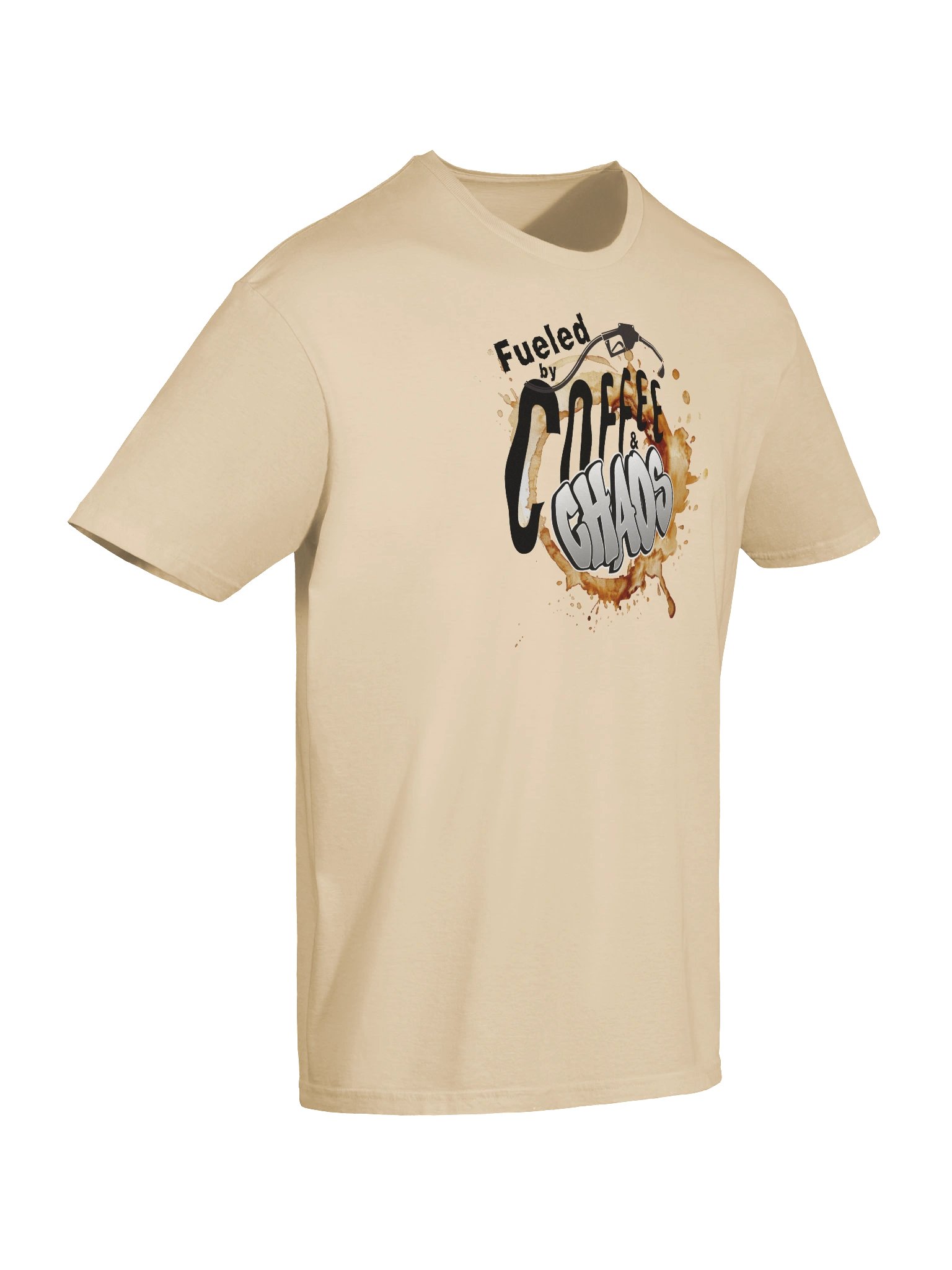 “Fueled by Coffee & Chaos” Graffiti Unisex Softstyle Tee product image (4)