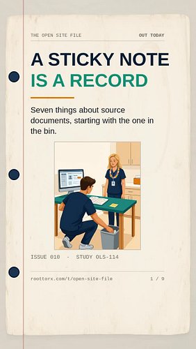 For anyone looking in clinical research as a career, this is for you!

He wrote the number on a sticky note, typed it into th...