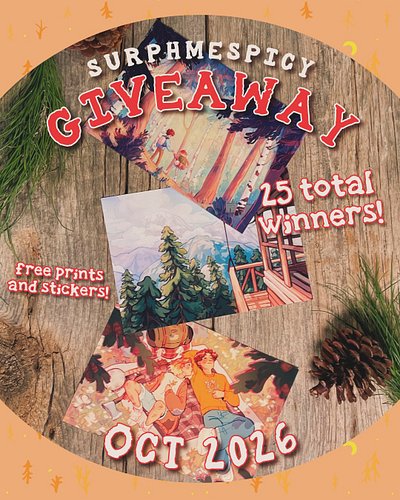 🔒CLOSED🔒
I’m hosting a GIVEAWAY!! There are 25 chances to win! Each winner will get their own physical mini comic in the mail...