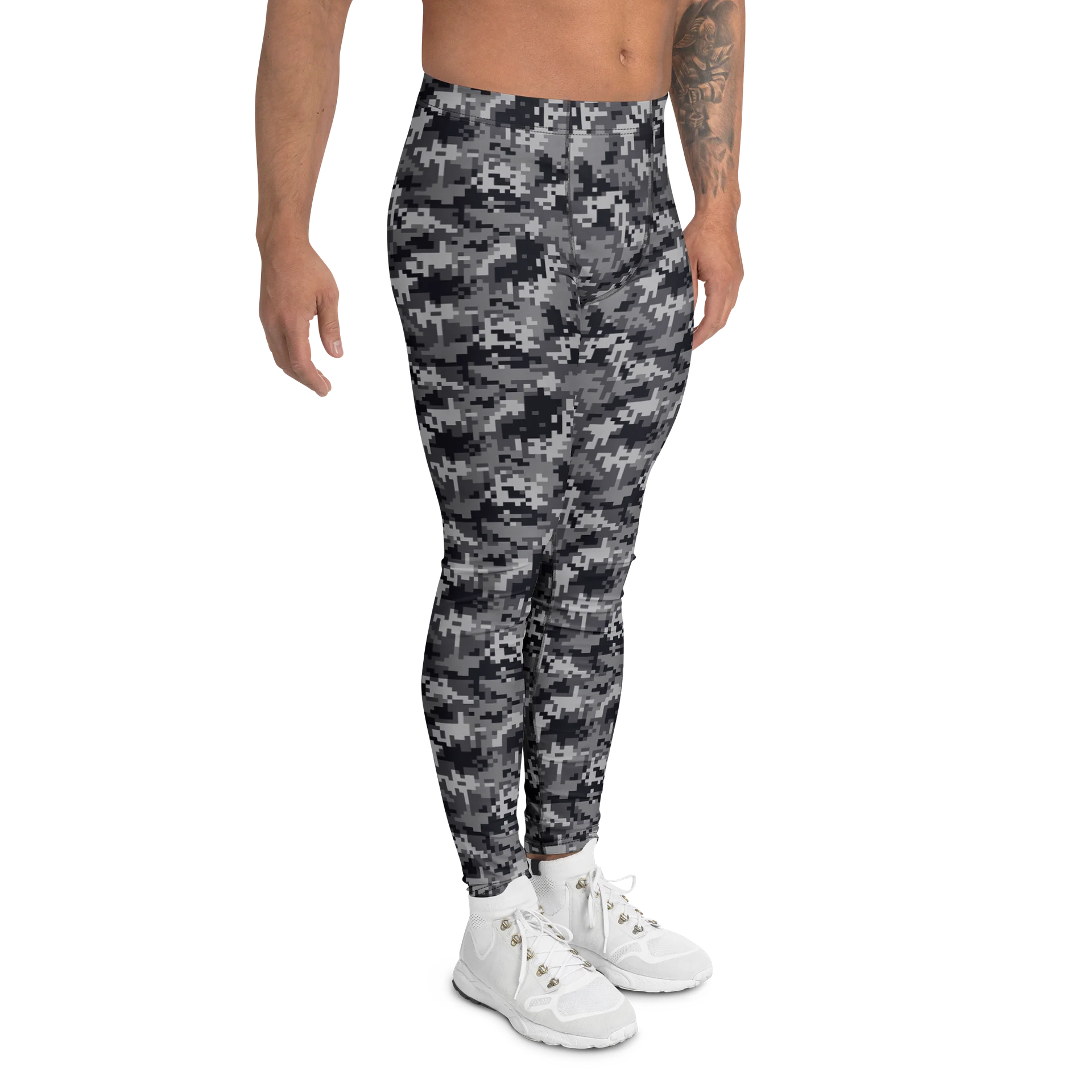 Comfortable Men’s Leggings Digital Camo Pixel product image (3)