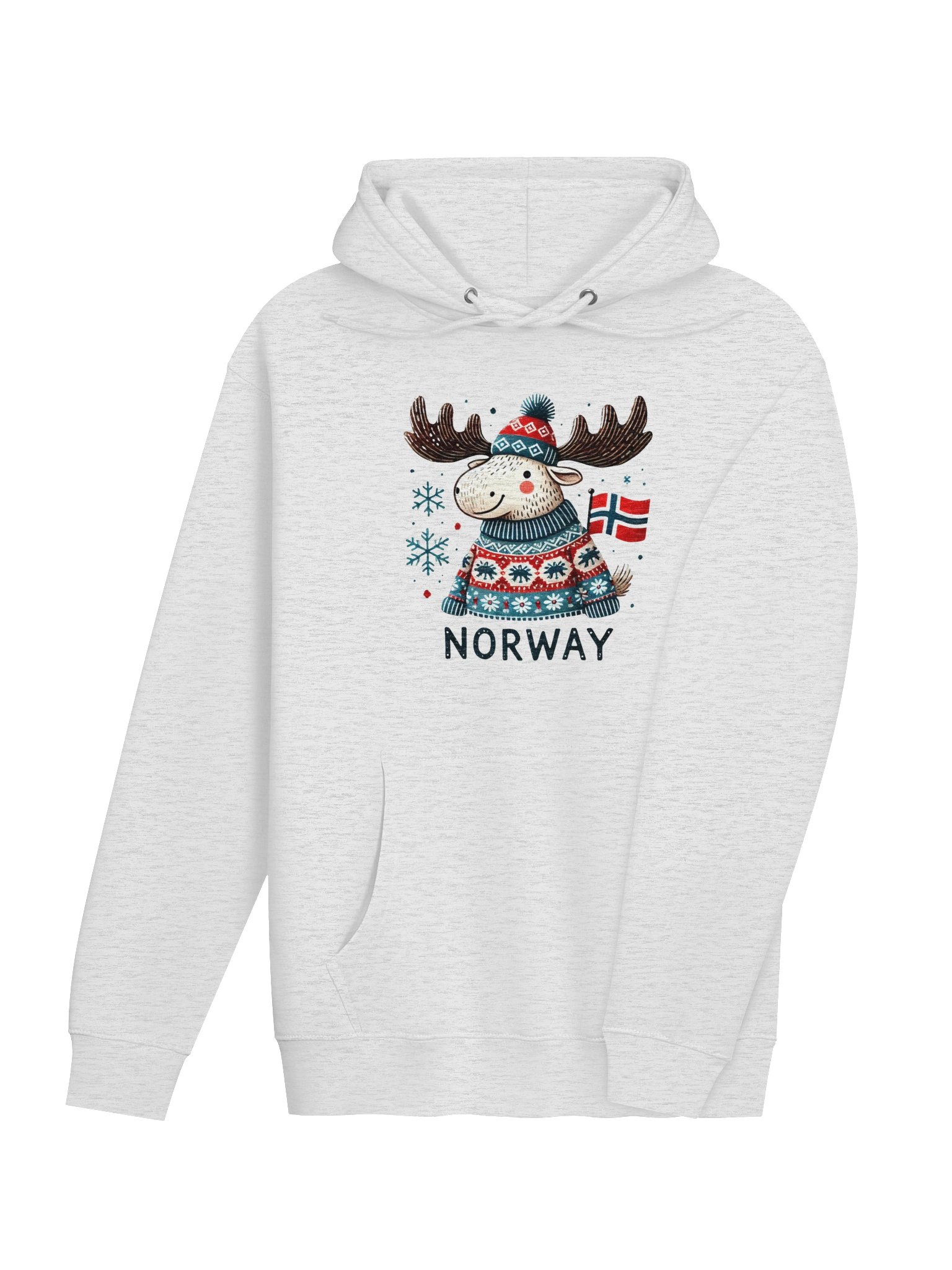 Norway Moose Winter Pullover Hoodie product image (16)