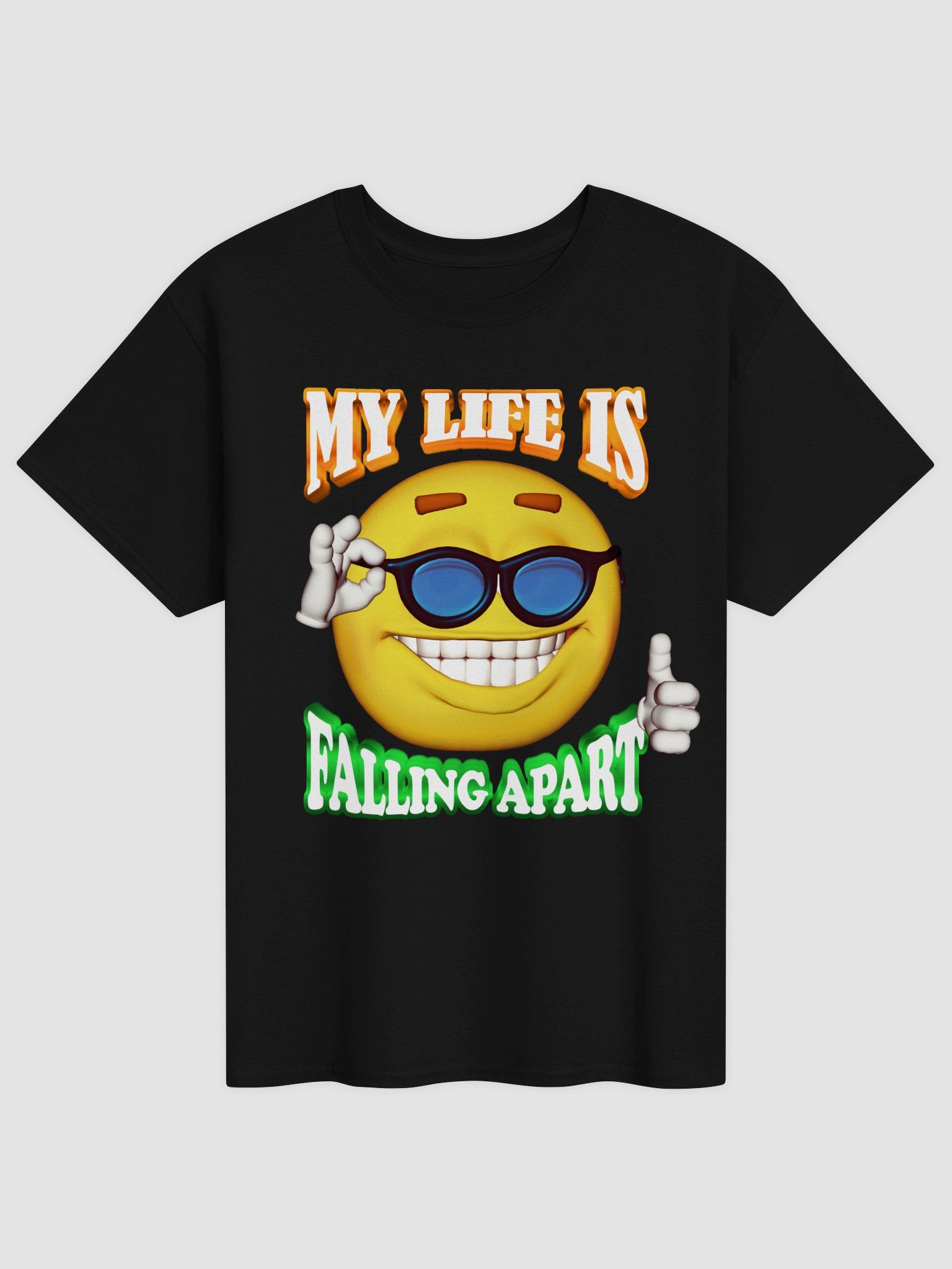 My life is falling apart cursed emote T-shirt product image (1)