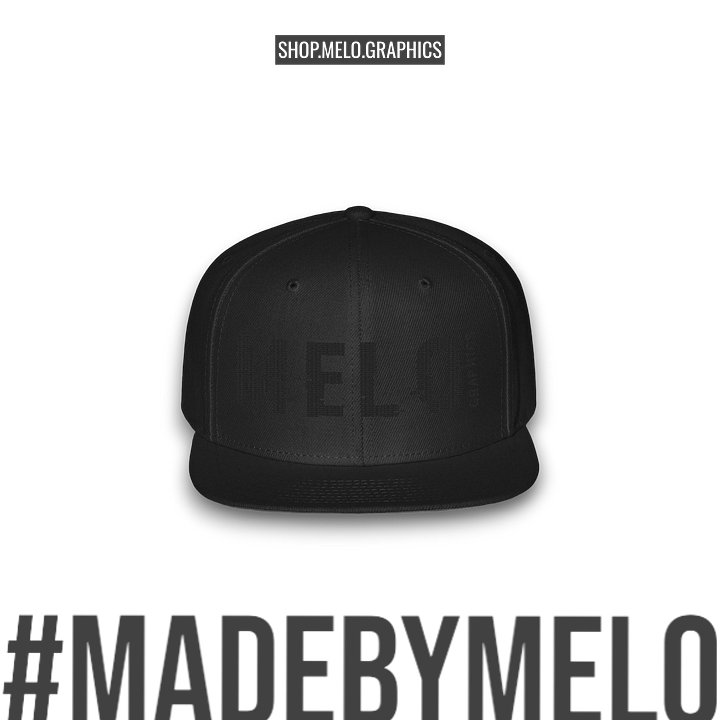 MELOgraphics Classic: Blackout - Snapback Hat | #MadeByMELO product image (1)
