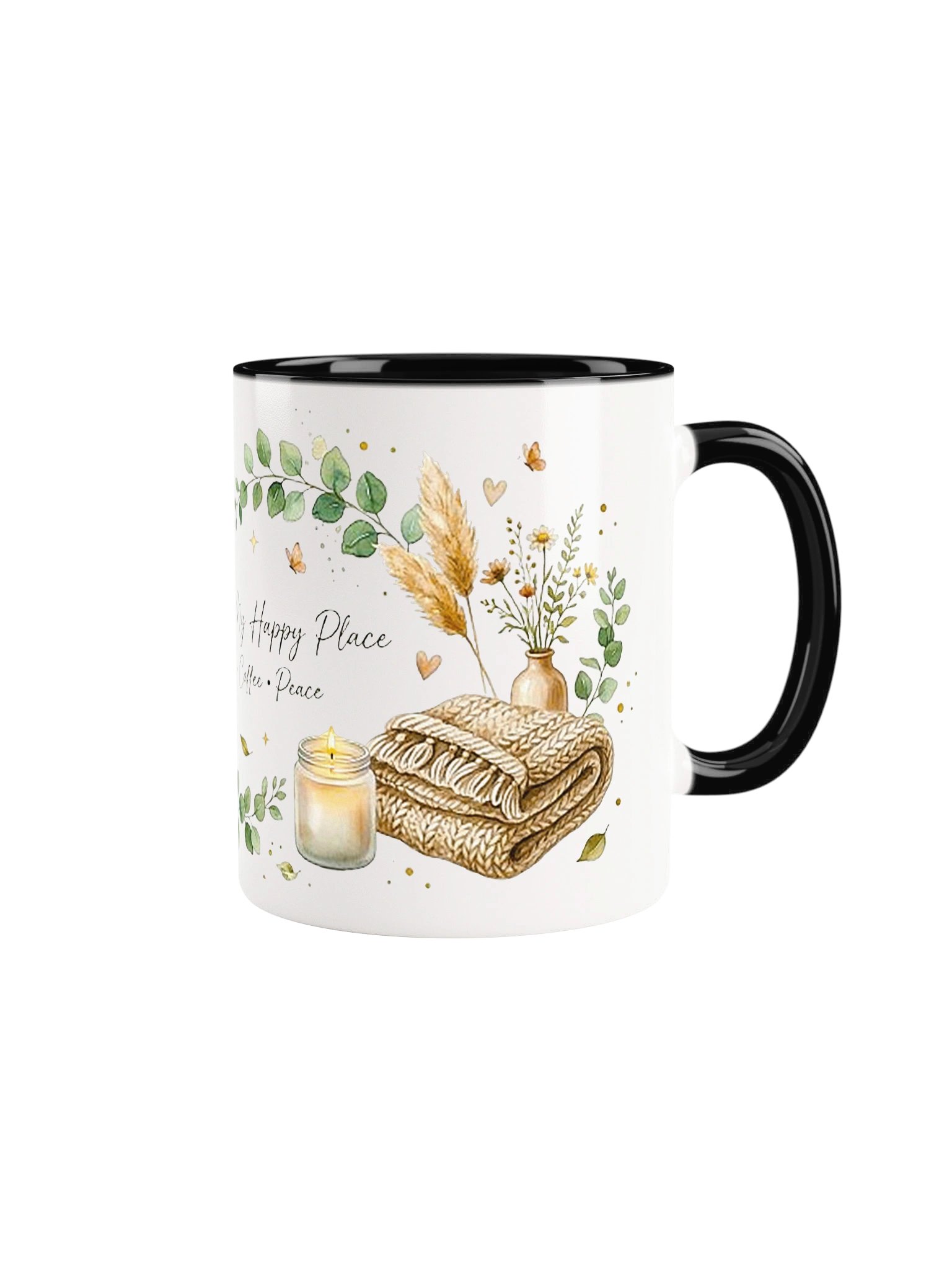 Home Is My Happy Place Cozy Aesthetic Accent Mug product image (7)