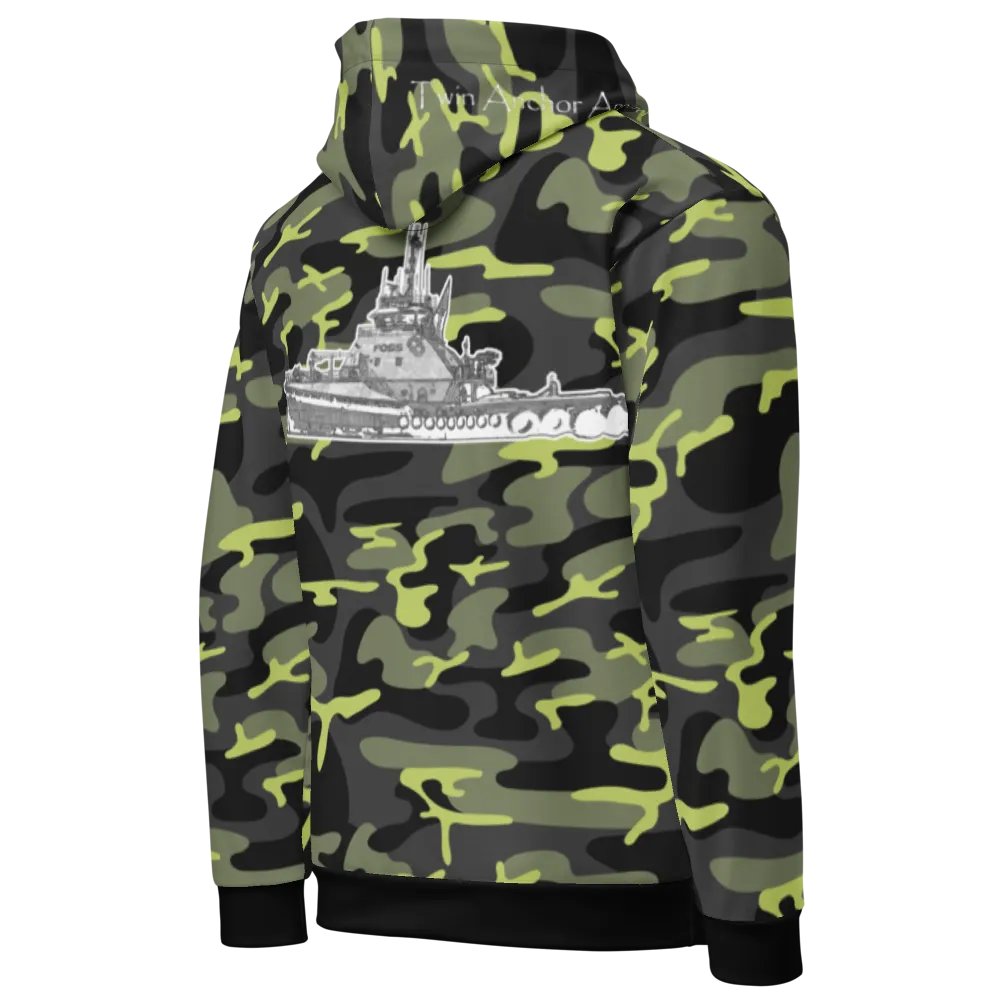 Sketch Garth Foss Tug (Green Camouflage) – Performance Marine Wear | Twin Anchor Apparel North Current Line product image (5)