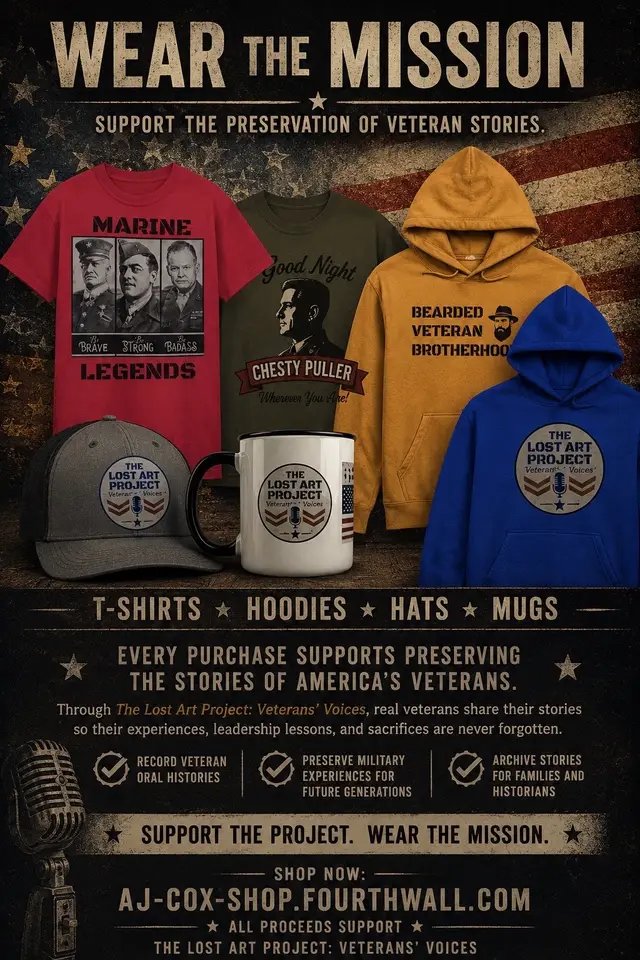 Support the project - Wear the mission!  https://aj-cox-shop.fourthwall.com/en-usd