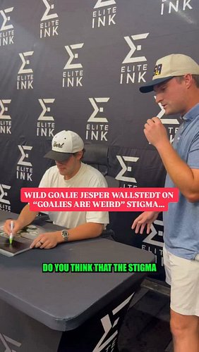 Minnesota Wild goalie @wallstedt30 gives his thoughts on the “Goalies are Weird” stigma... @eliteinkco

#mnwild #minnesota #nhl
