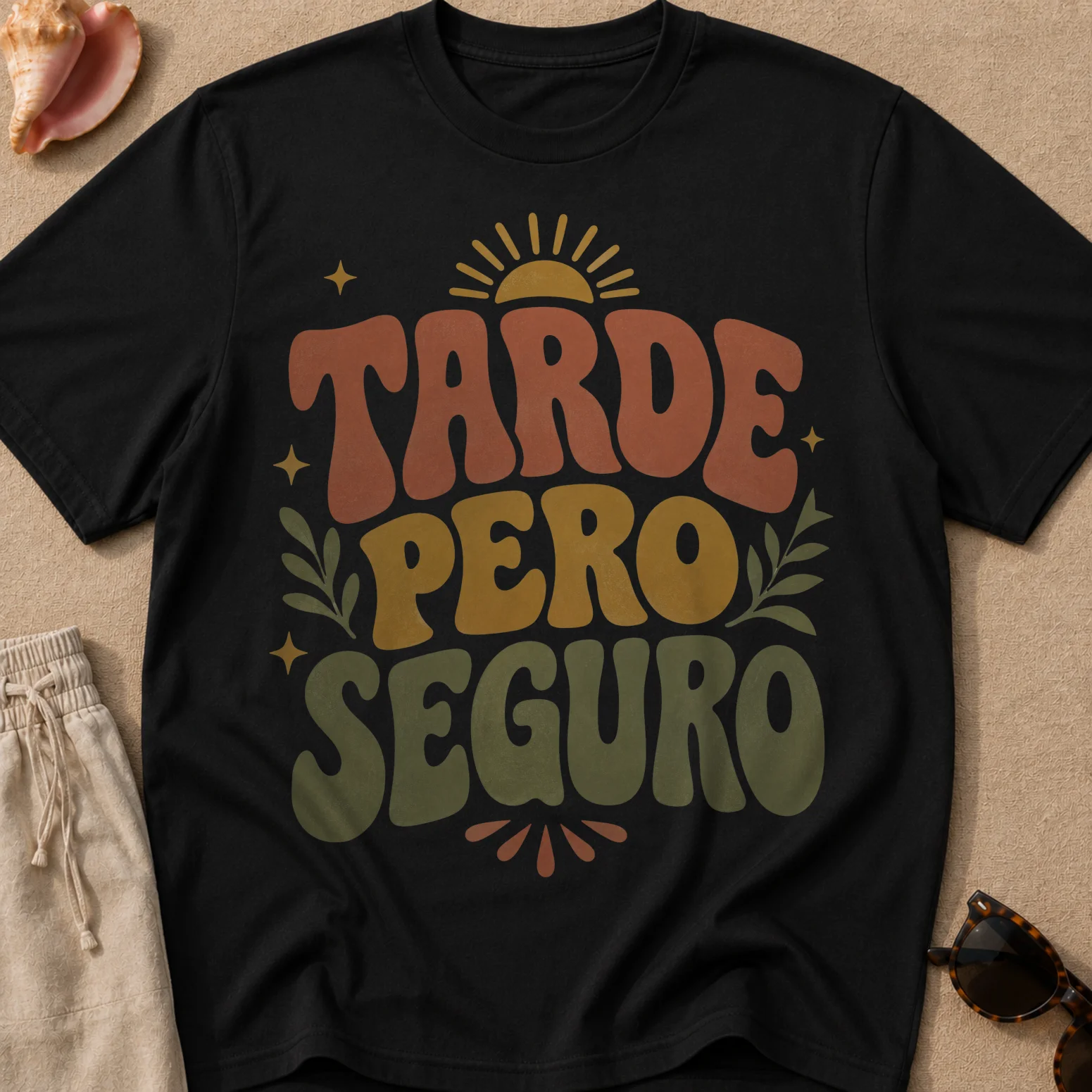 Tarde Pero Seguro Camiseta Unisex product image (1)