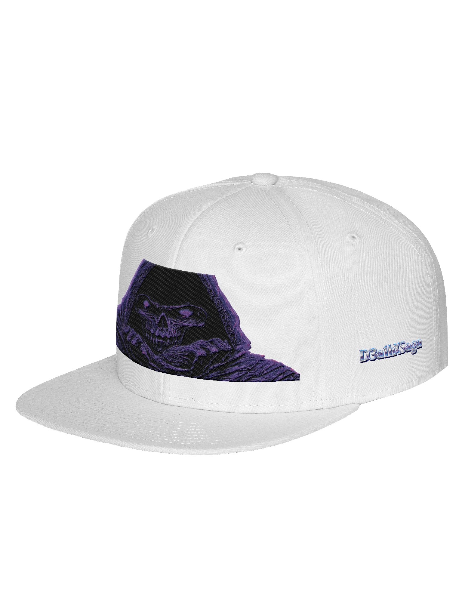 D3a1hXSaga — Neon Reaper Snapback - White Edition product image (3)