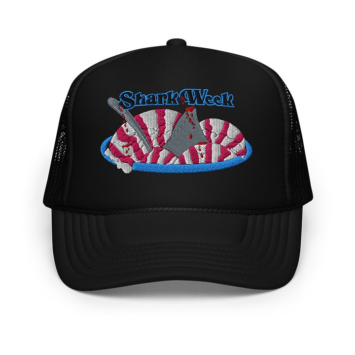Shark Week Trucker Hat in Raspberry Ripple product image (1)