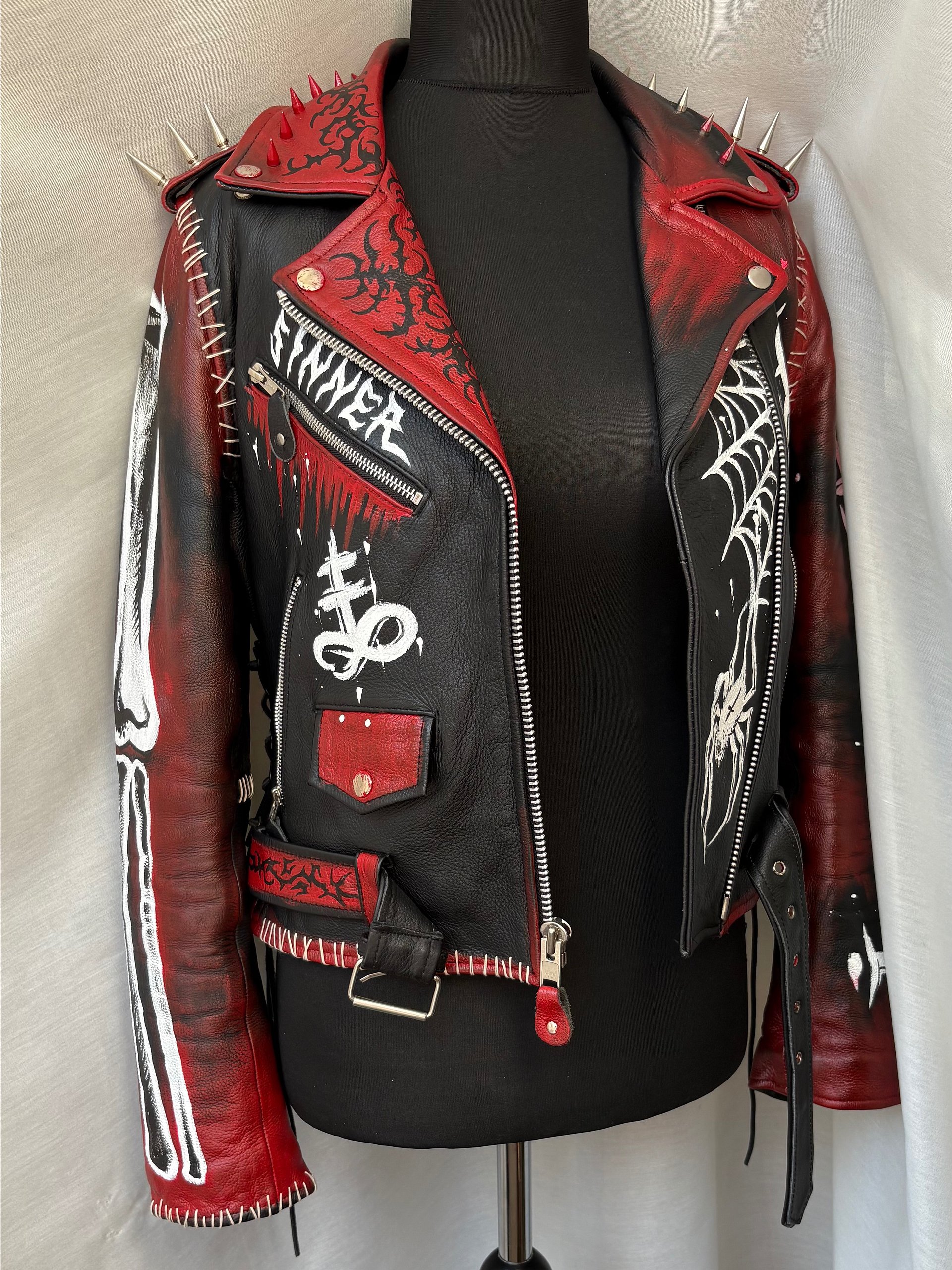 🔥 Slipknot "People = Shit" Hand-Painted Custom Leather Jacket product image (4)